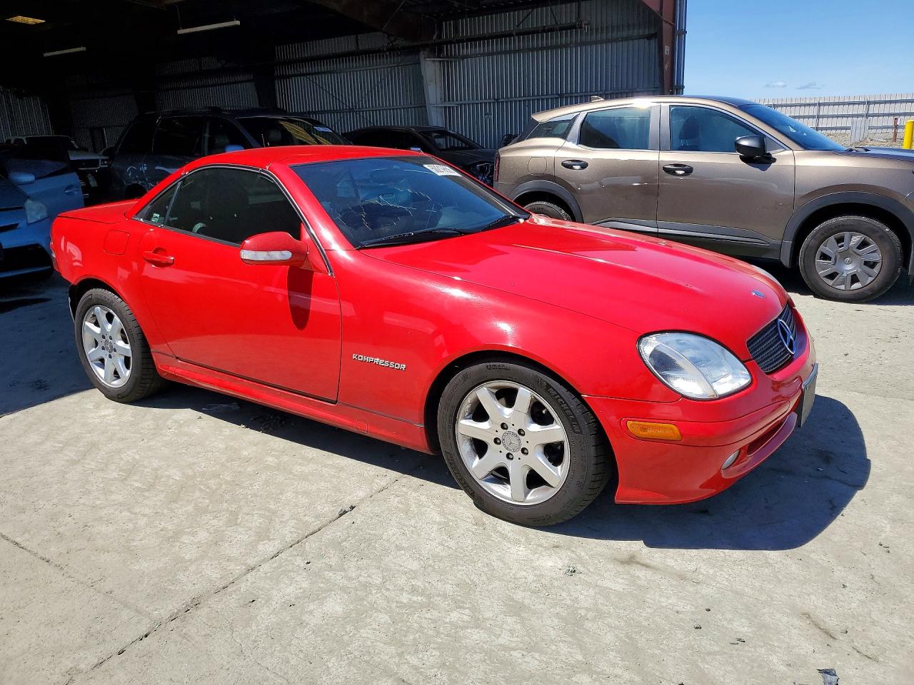2001 Mercedes-benz Slk 230 Kompressor Red vin: WDBKK49F81F225345