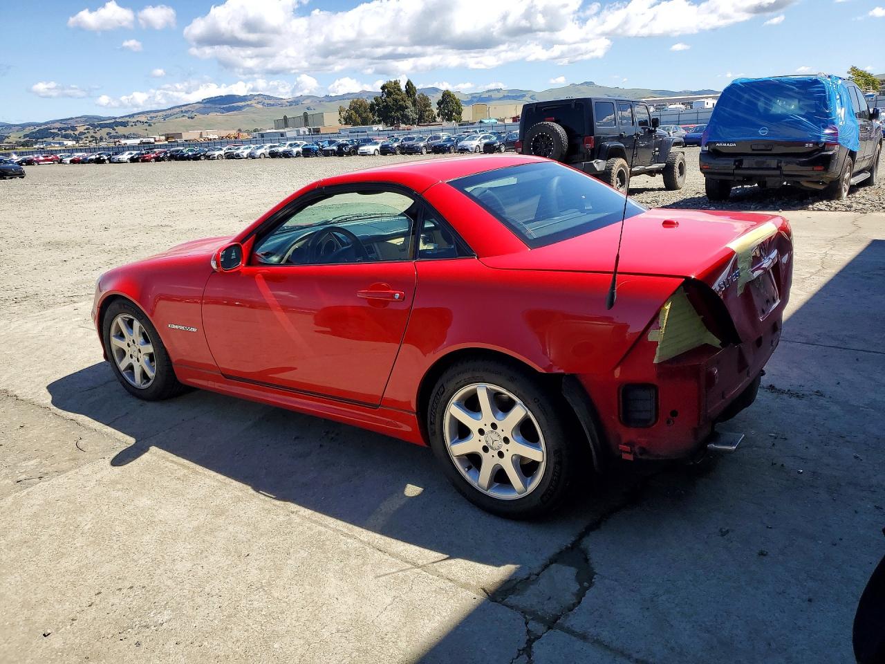 2001 Mercedes-benz Slk 230 Kompressor Red vin: WDBKK49F81F225345