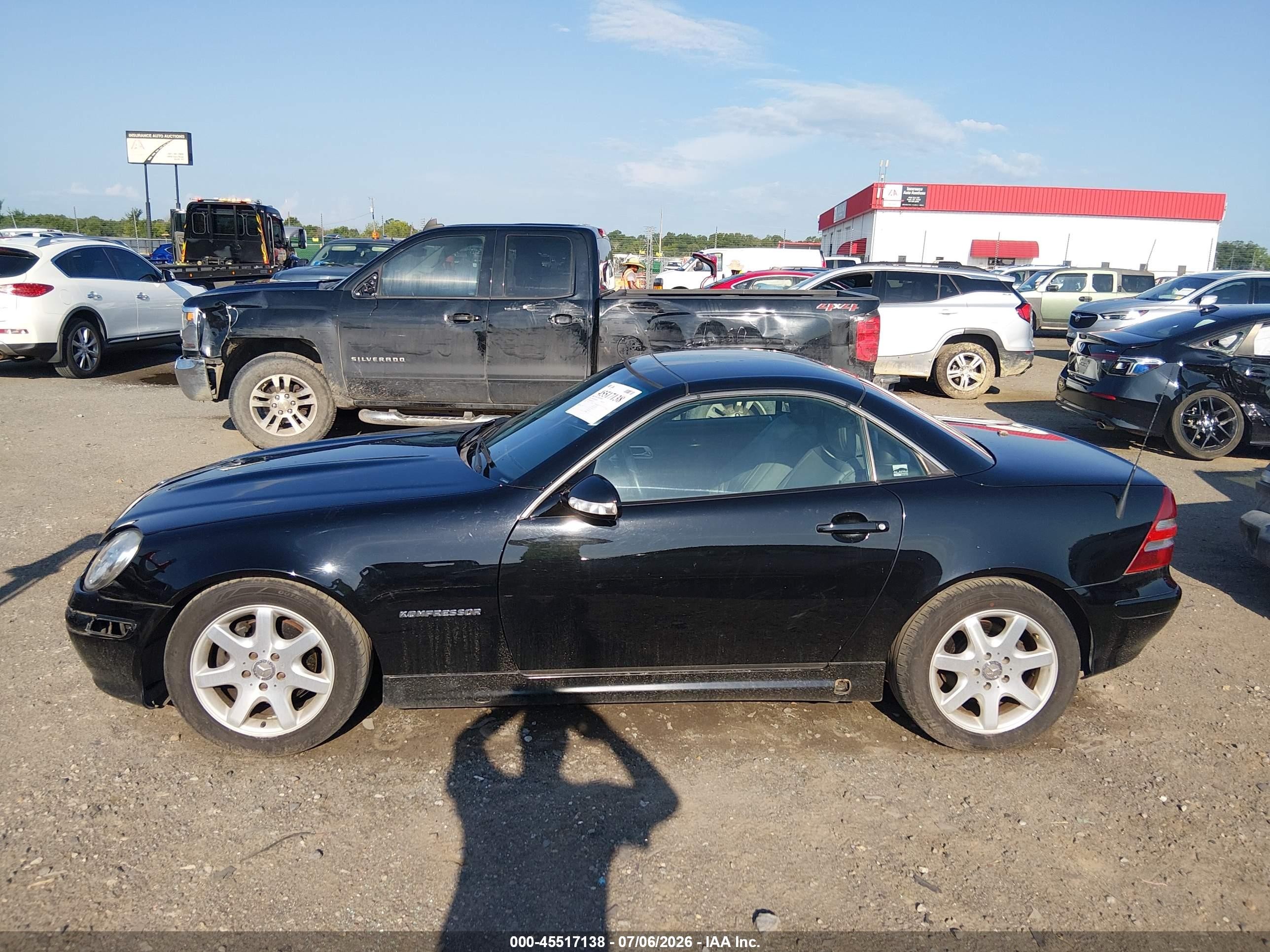 2002 Mercedes-benz Slk 230 Kompressor Black vin: WDBKK49F82F237982
