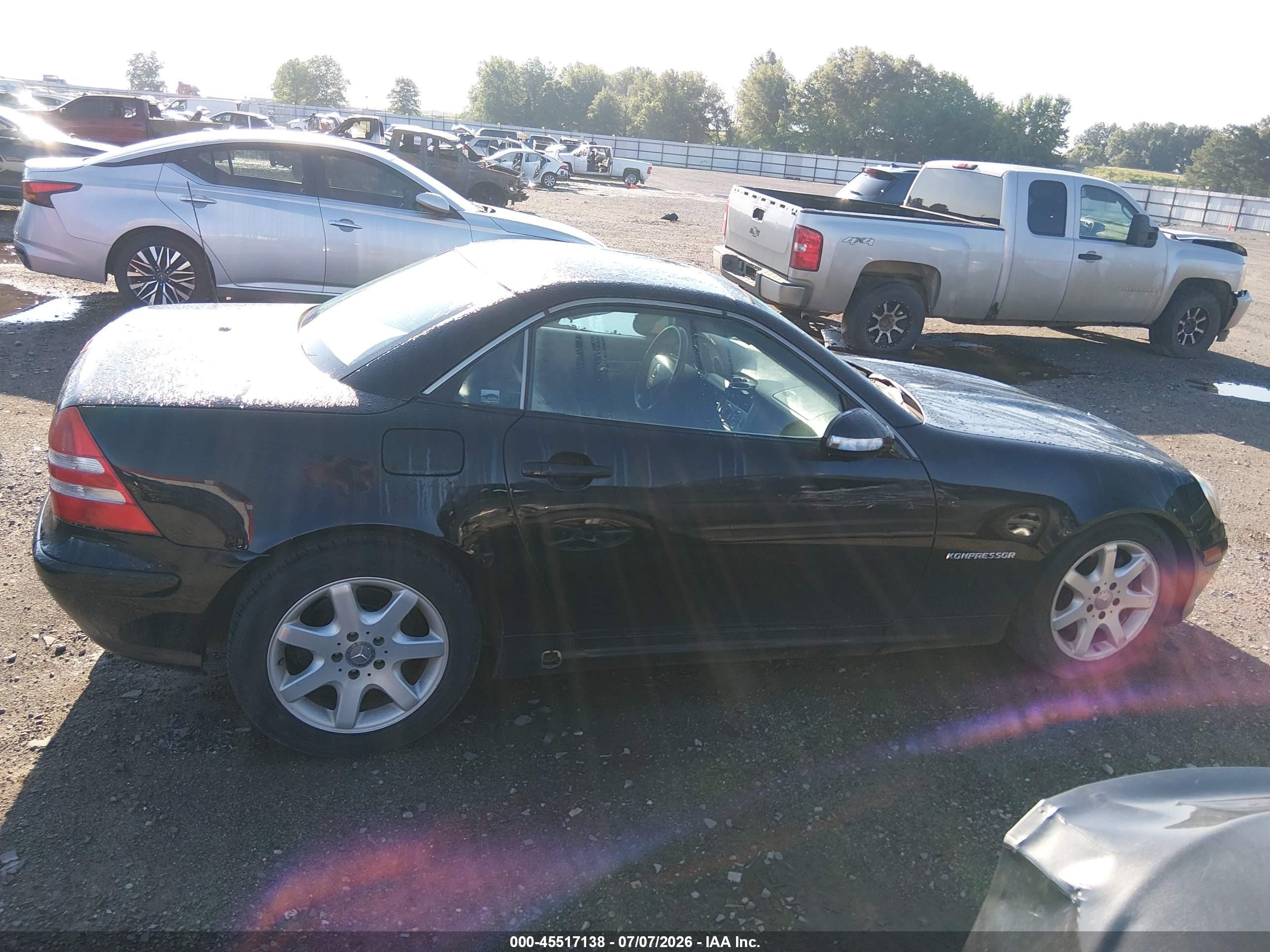 2002 Mercedes-benz Slk 230 Kompressor Black vin: WDBKK49F82F237982