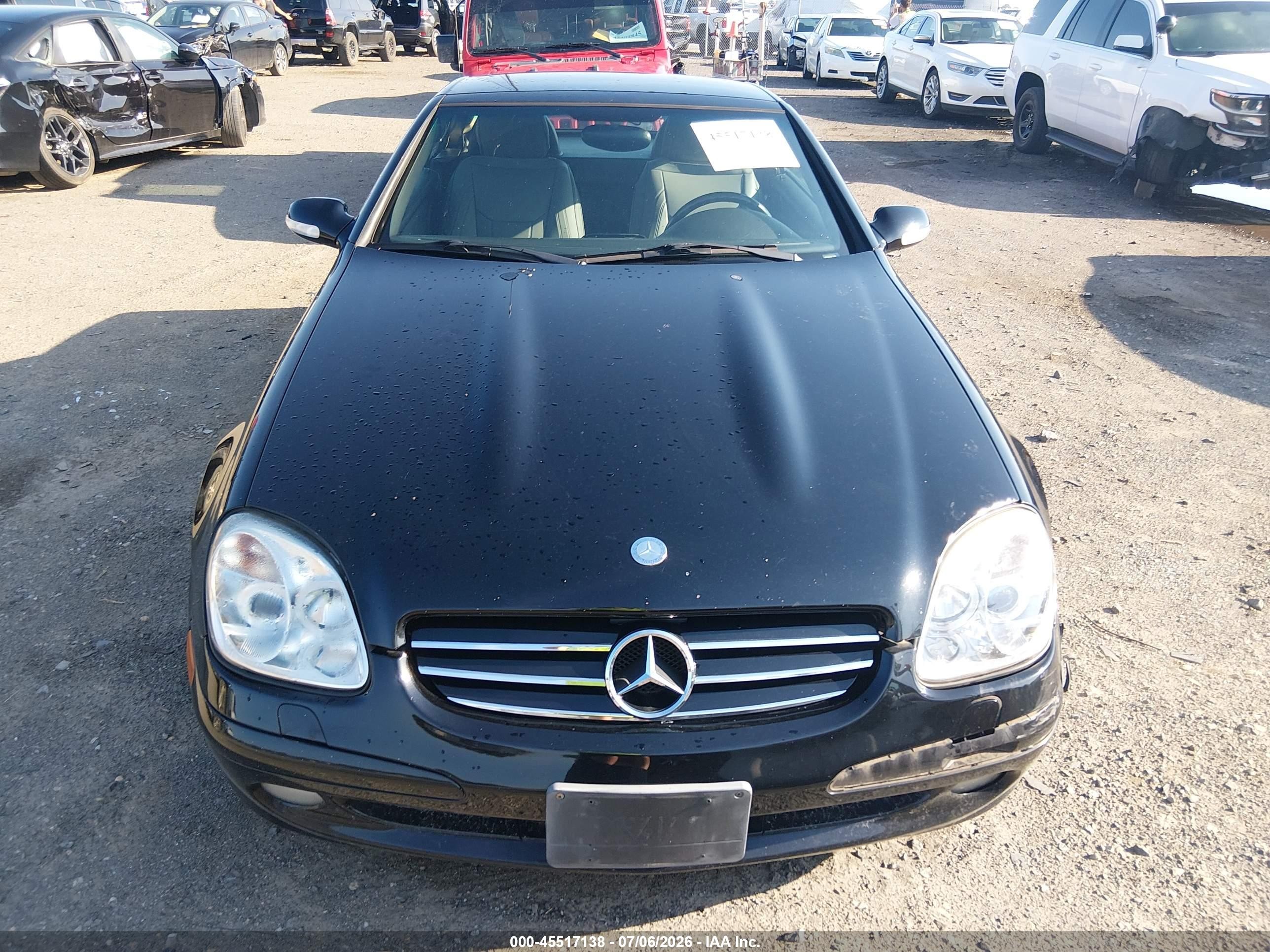 2002 Mercedes-benz Slk 230 Kompressor Black vin: WDBKK49F82F237982