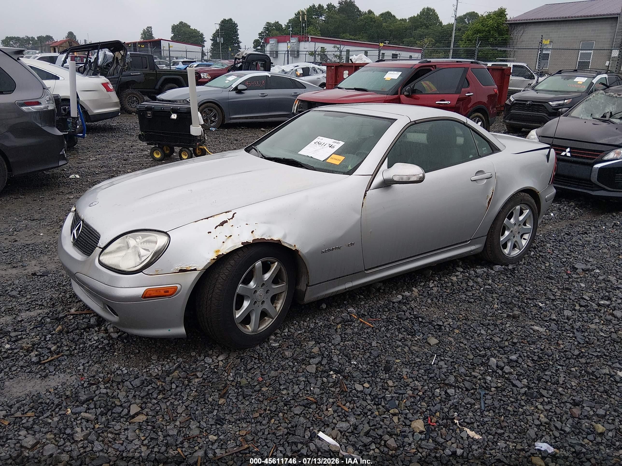 2004 Mercedes-benz Slk 230 Kompressor Silver vin: WDBKK49F84F298140