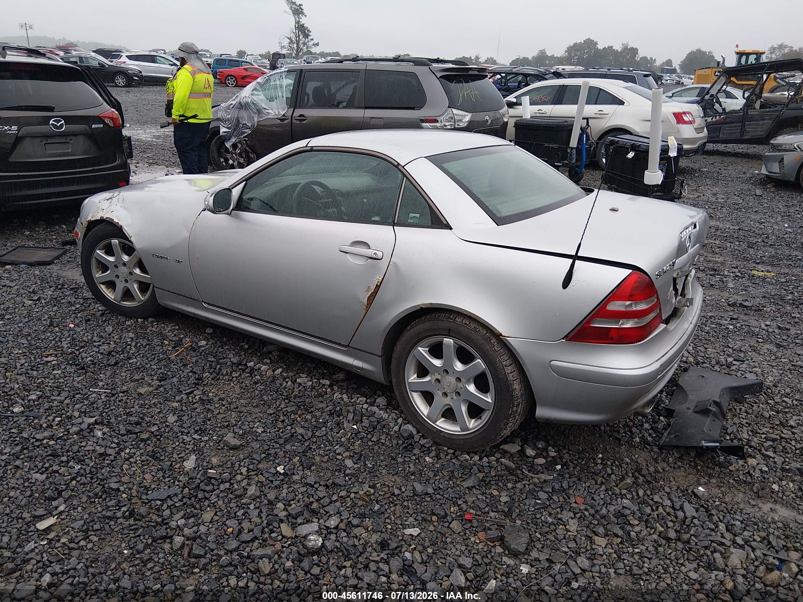 2004 Mercedes-benz Slk 230 Kompressor Silver vin: WDBKK49F84F298140