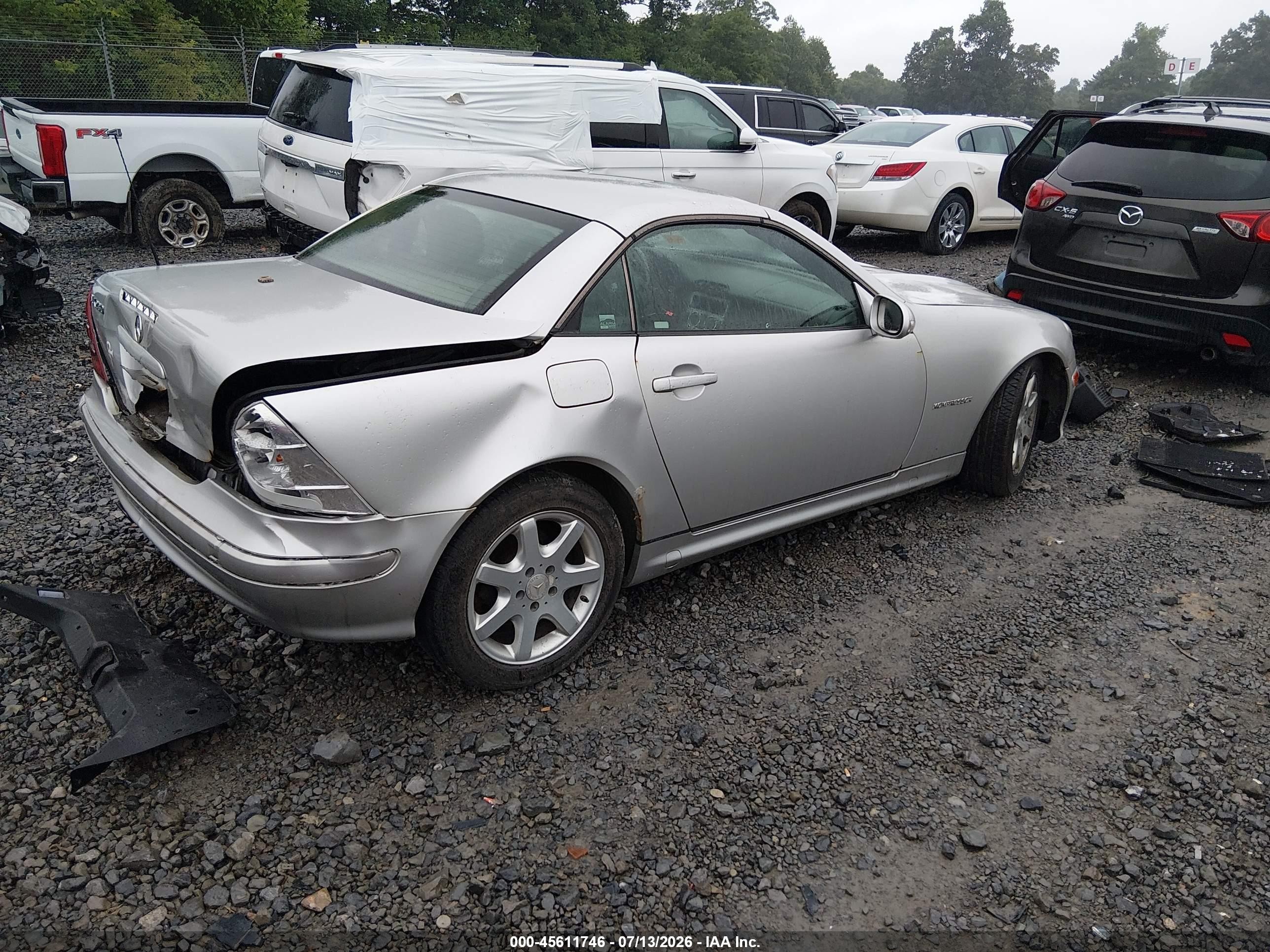 2004 Mercedes-benz Slk 230 Kompressor Silver vin: WDBKK49F84F298140