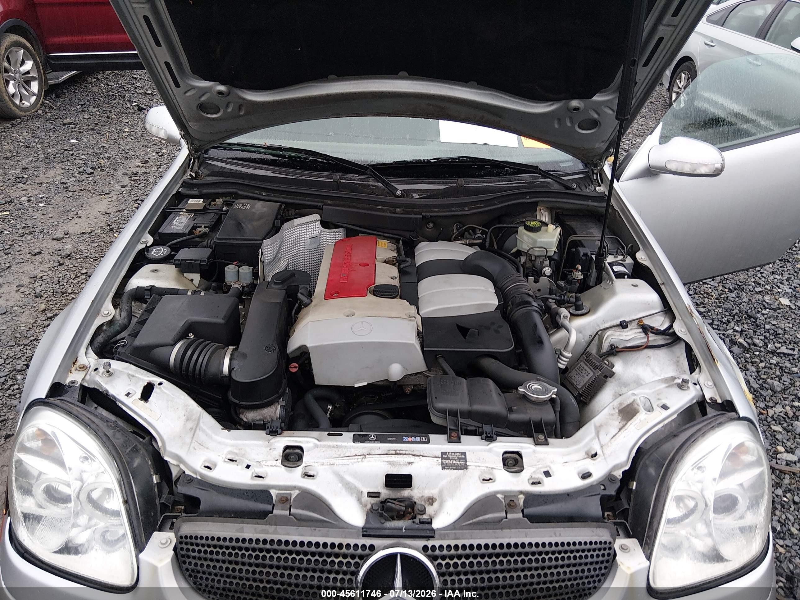 2004 Mercedes-benz Slk 230 Kompressor Silver vin: WDBKK49F84F298140