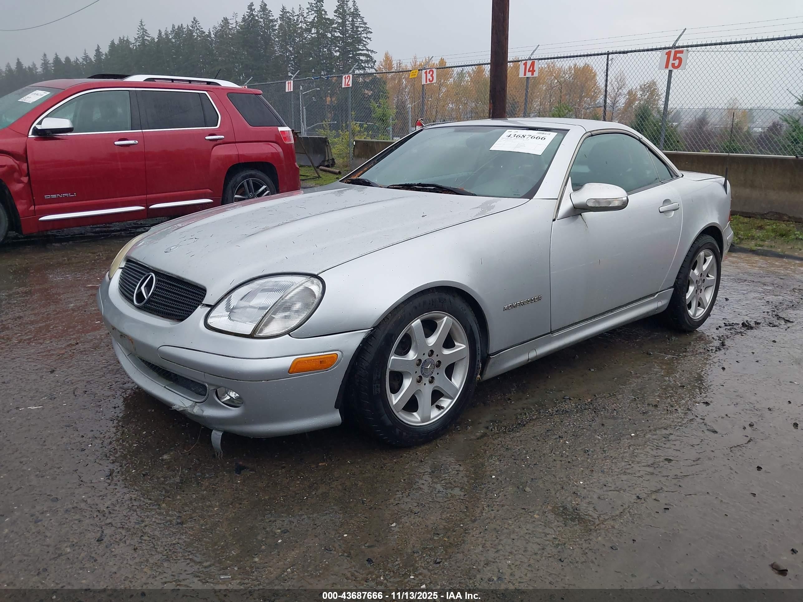 2001 Mercedes-benz Slk 230 Kompressor Silver vin: WDBKK49F91F193795