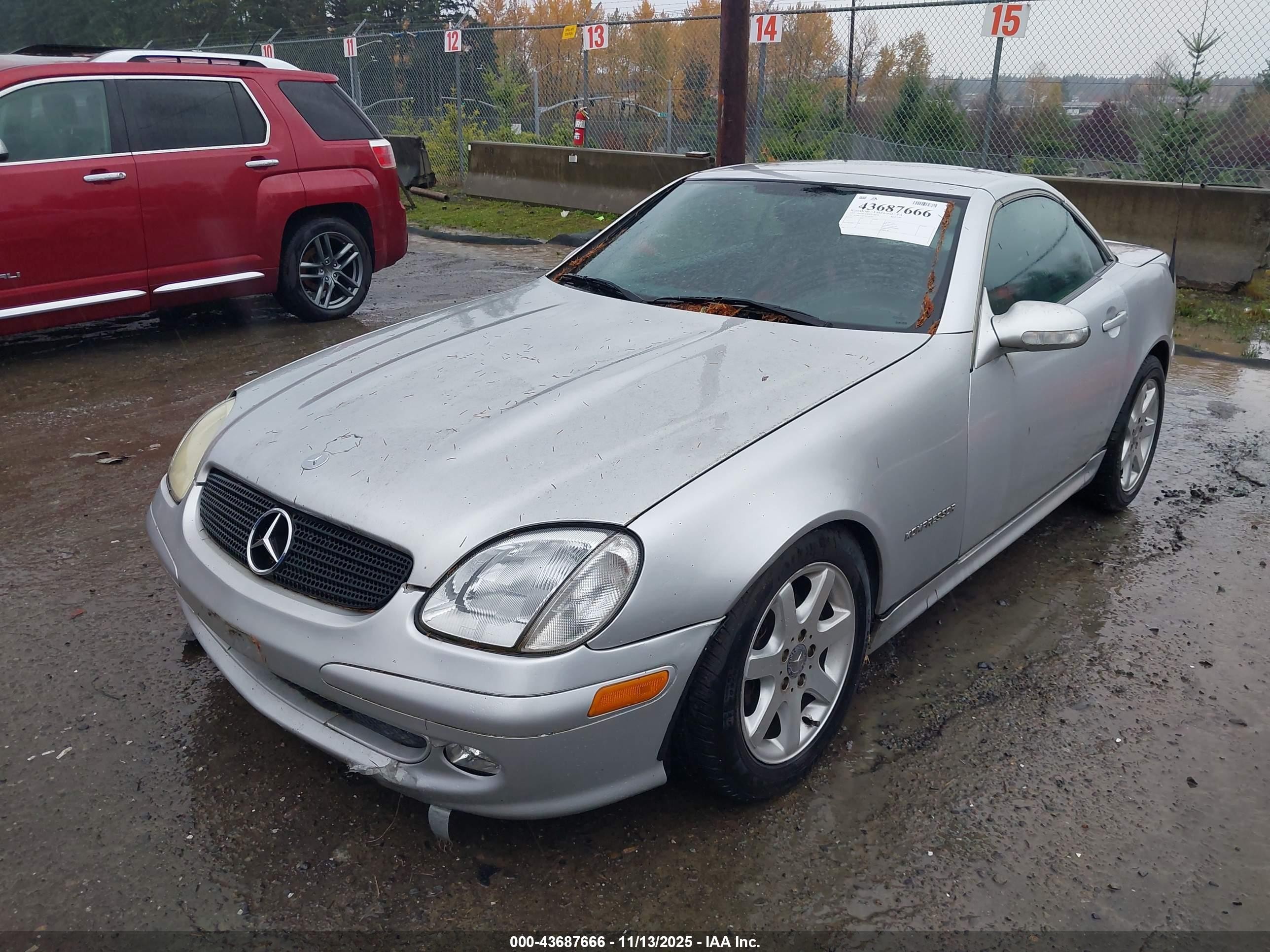 2001 Mercedes-benz Slk 230 Kompressor Silver vin: WDBKK49F91F193795