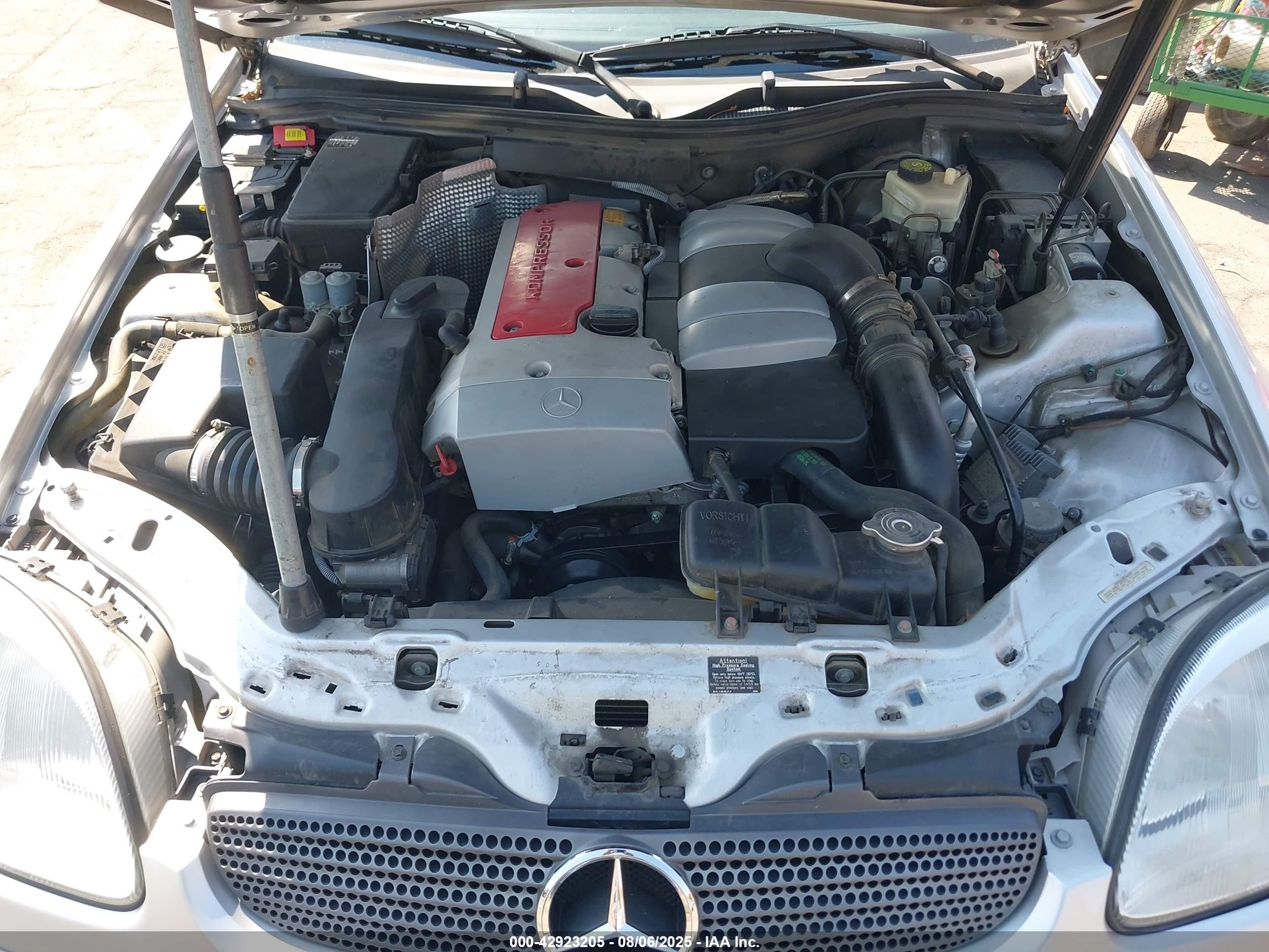 2001 Mercedes-benz Slk 230 Kompressor Silver vin: WDBKK49F91F221675