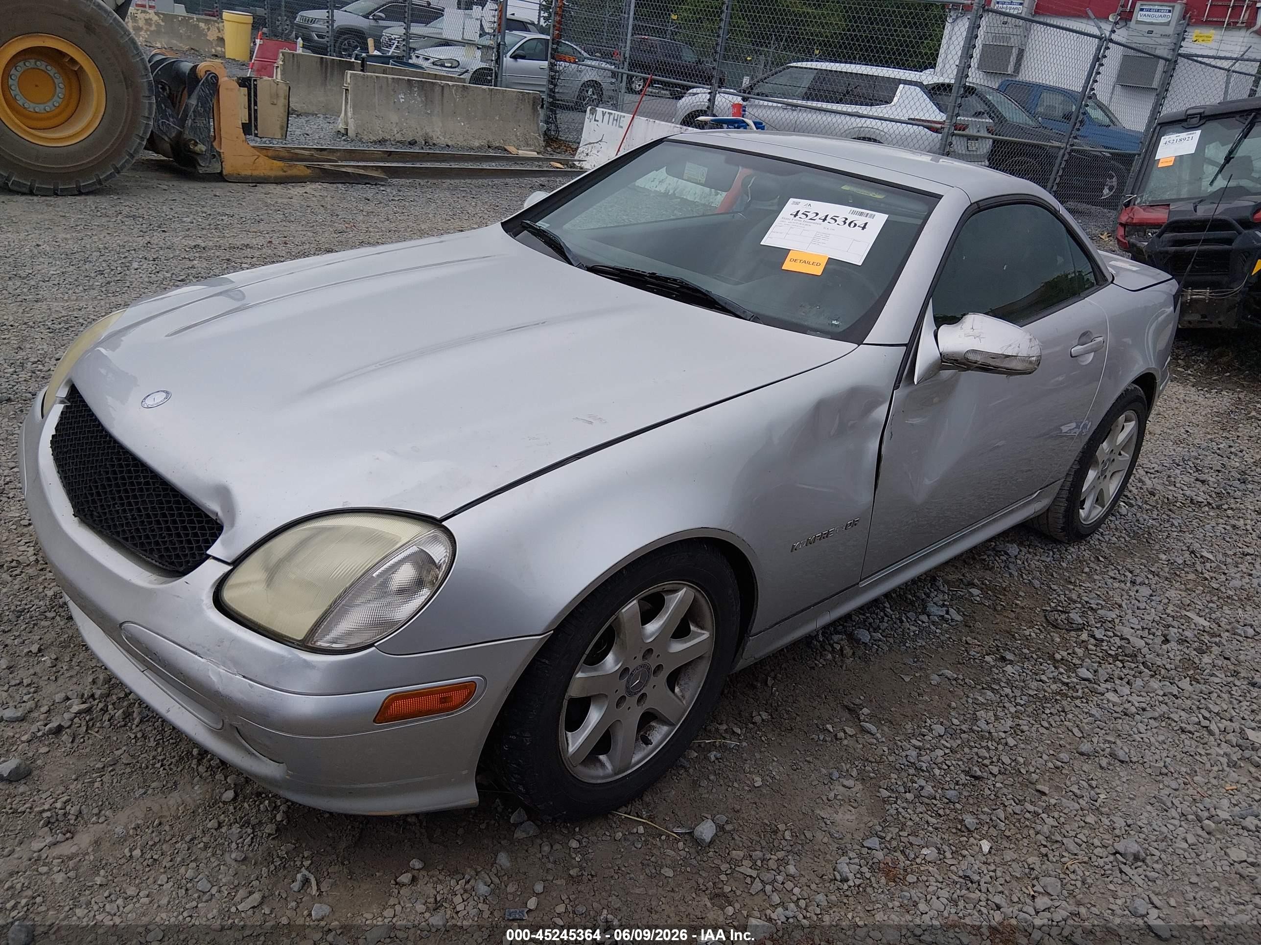 2003 Mercedes-benz Slk 230 Kompressor Silver vin: WDBKK49F93F274542