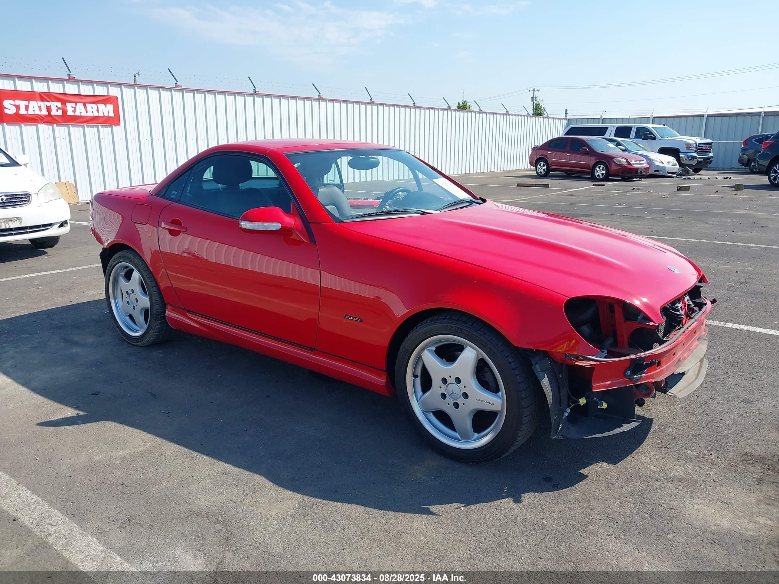 2001 Mercedes-benz Slk 230 Kompressor Red vin: WDBKK49FX1F171997