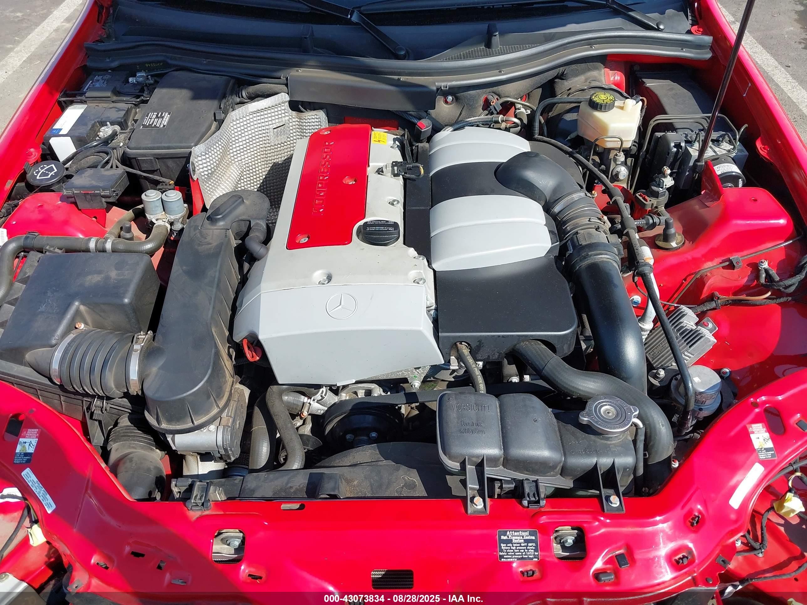 2001 Mercedes-benz Slk 230 Kompressor Red vin: WDBKK49FX1F171997
