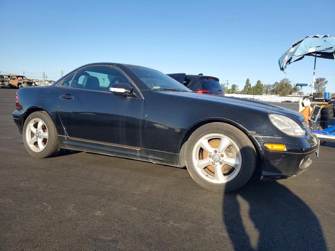 2001 Mercedes-benz Slk 320 Black vin: WDBKK65F01F213904