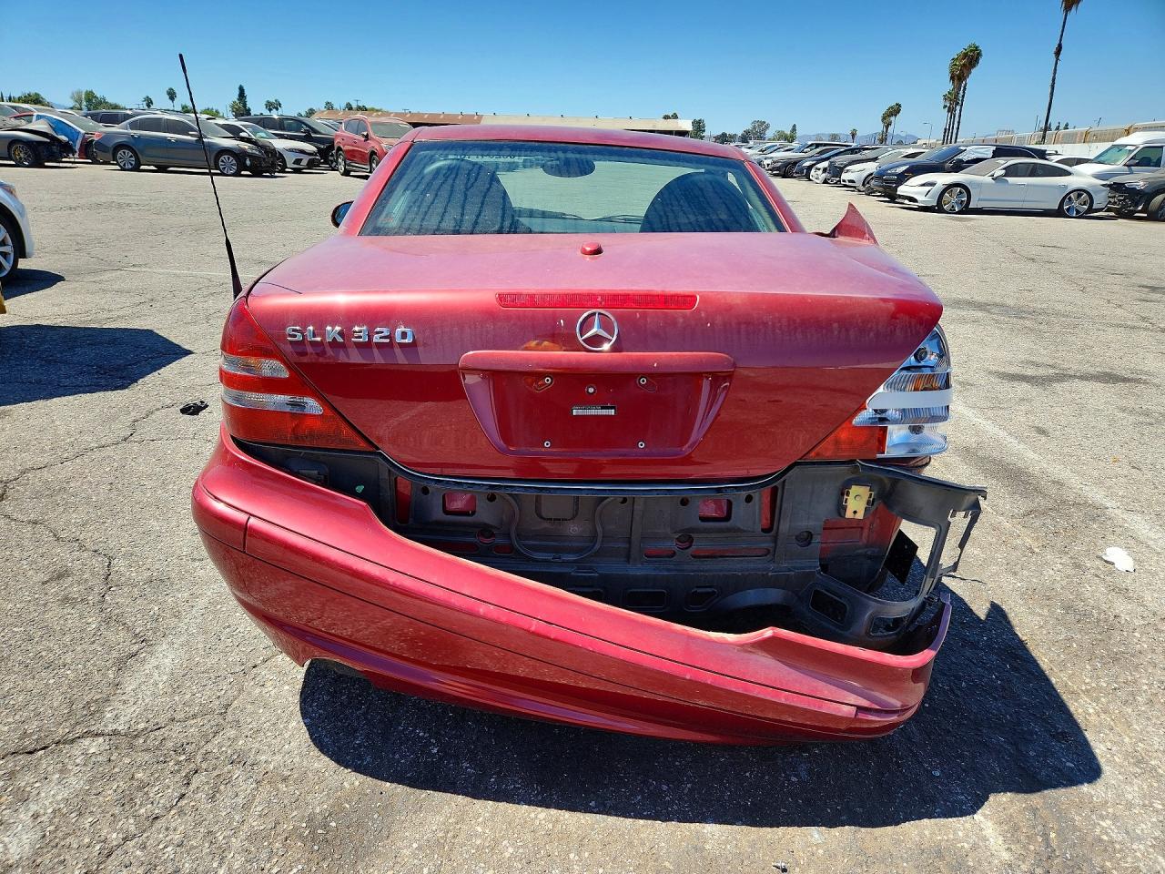 2002 Mercedes-benz Slk 320 Burgundy vin: WDBKK65F02F266748