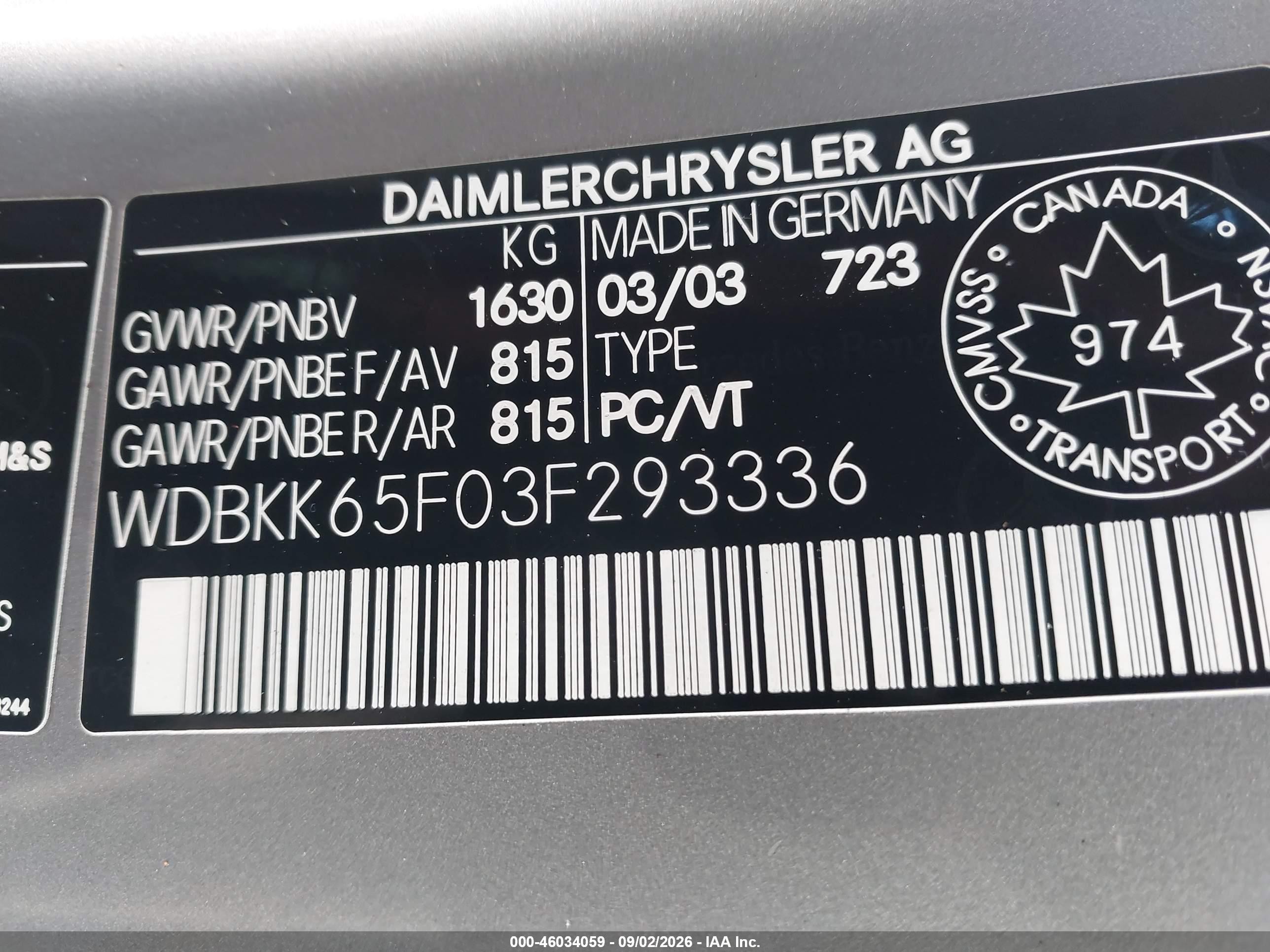2003 Mercedes-benz Slk 320 Tan vin: WDBKK65F03F293336