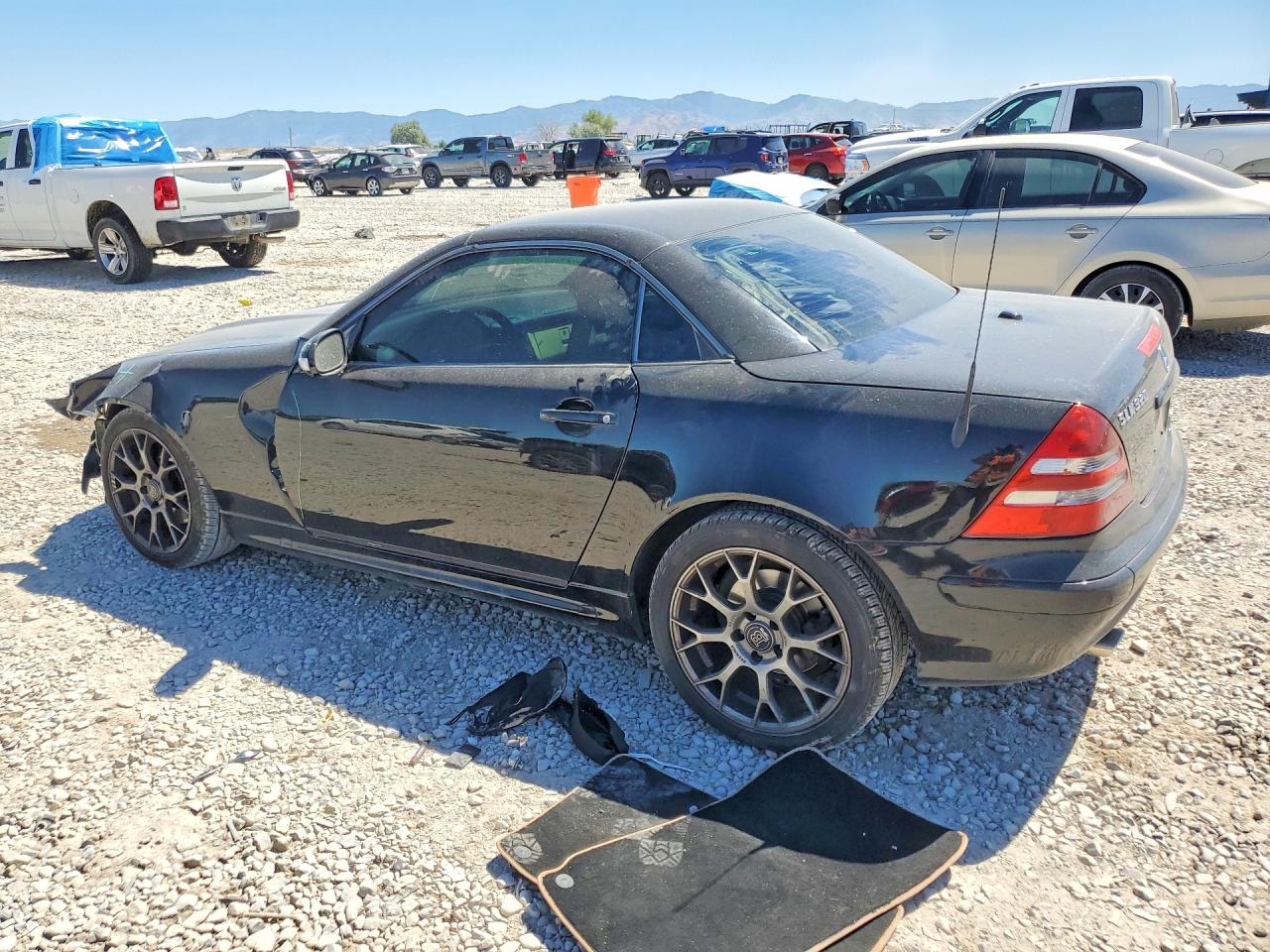 2001 Mercedes-benz Slk 320 Black vin: WDBKK65F11F236155