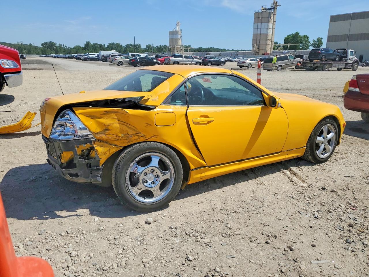 2002 Mercedes-benz Slk 320 Yellow vin: WDBKK65F12F243866