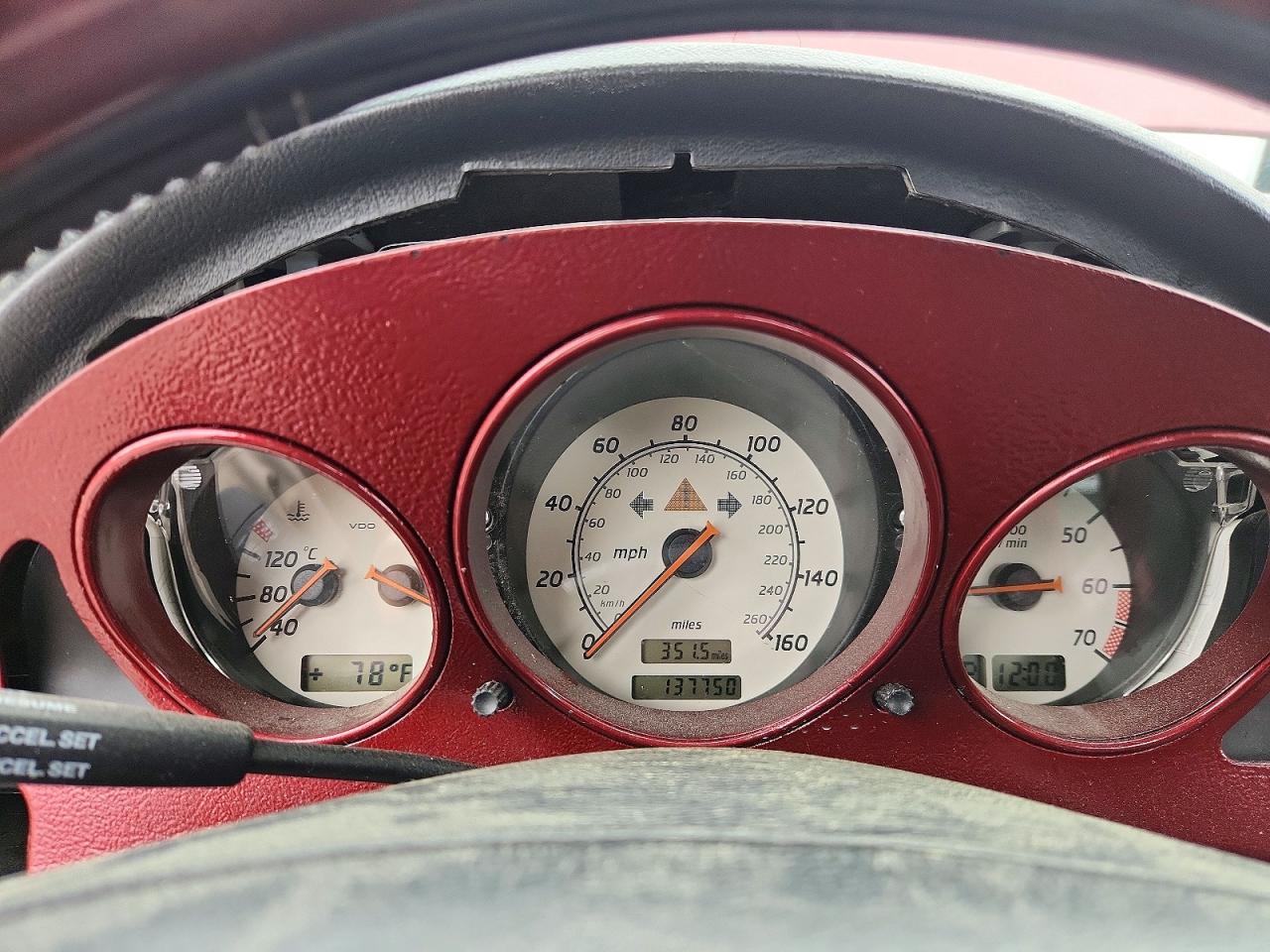 2001 Mercedes-benz Slk 320 Red vin: WDBKK65F21F205352