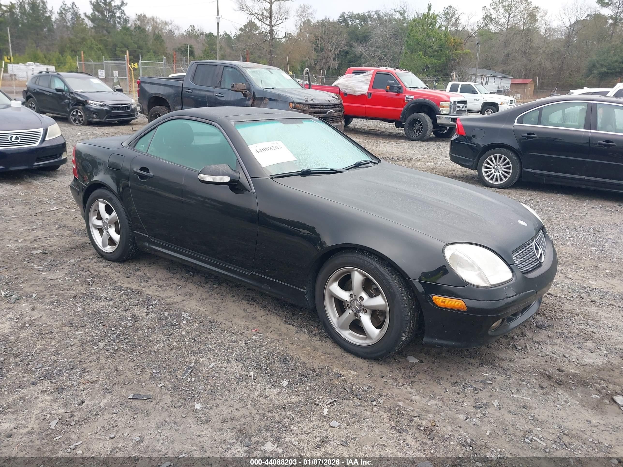 2001 Mercedes-benz Slk 320   Black vin: WDBKK65F21F220188