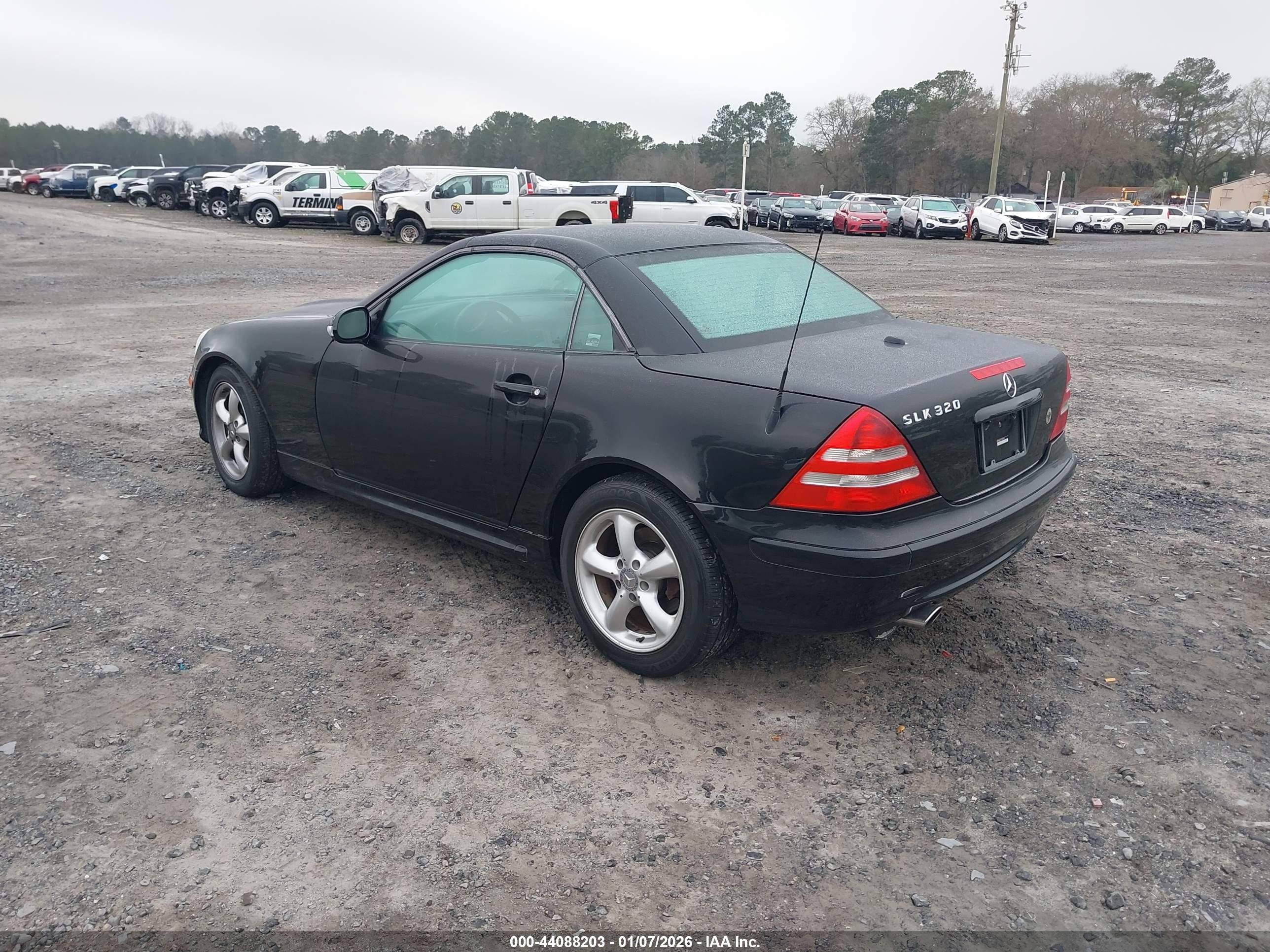 2001 Mercedes-benz Slk 320   Black vin: WDBKK65F21F220188