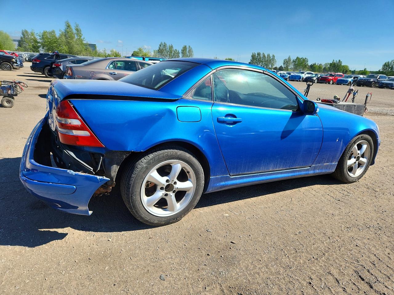 2002 Mercedes-benz Slk 320 Blue vin: WDBKK65F22F256075