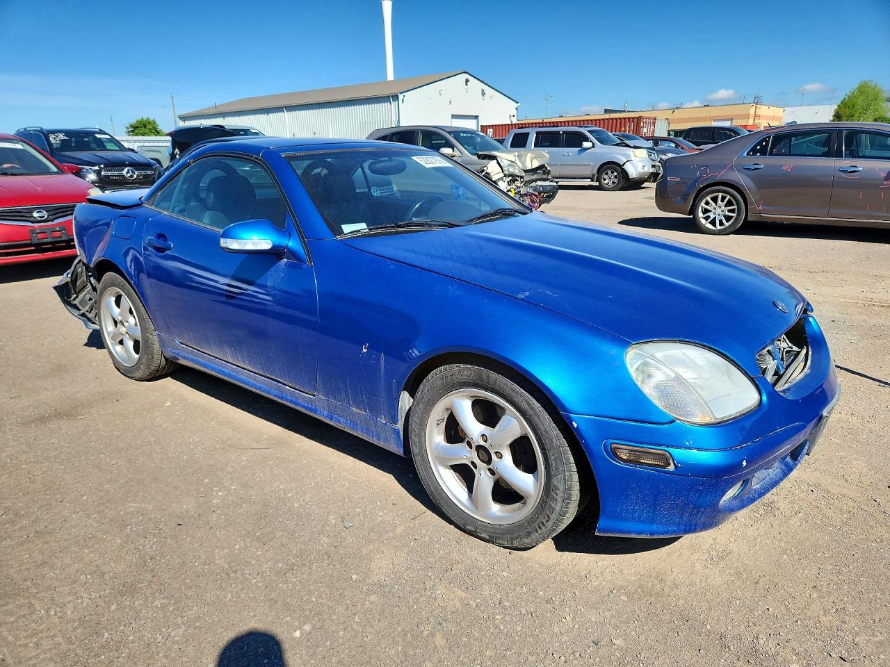 2002 Mercedes-benz Slk 320 Blue vin: WDBKK65F22F256075