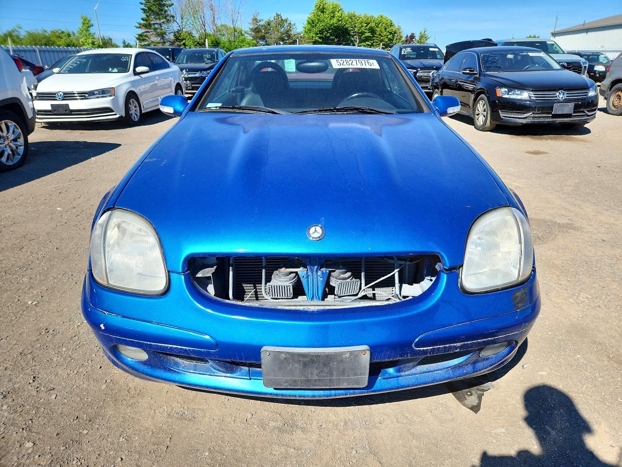 2002 Mercedes-benz Slk 320 Blue vin: WDBKK65F22F256075
