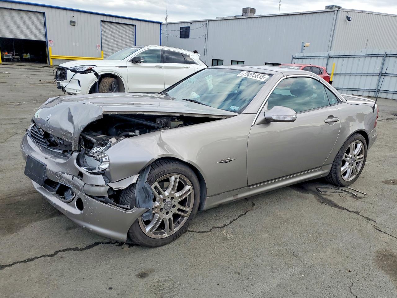 2004 Mercedes-benz Slk 320 Silver vin: WDBKK65F24F306377