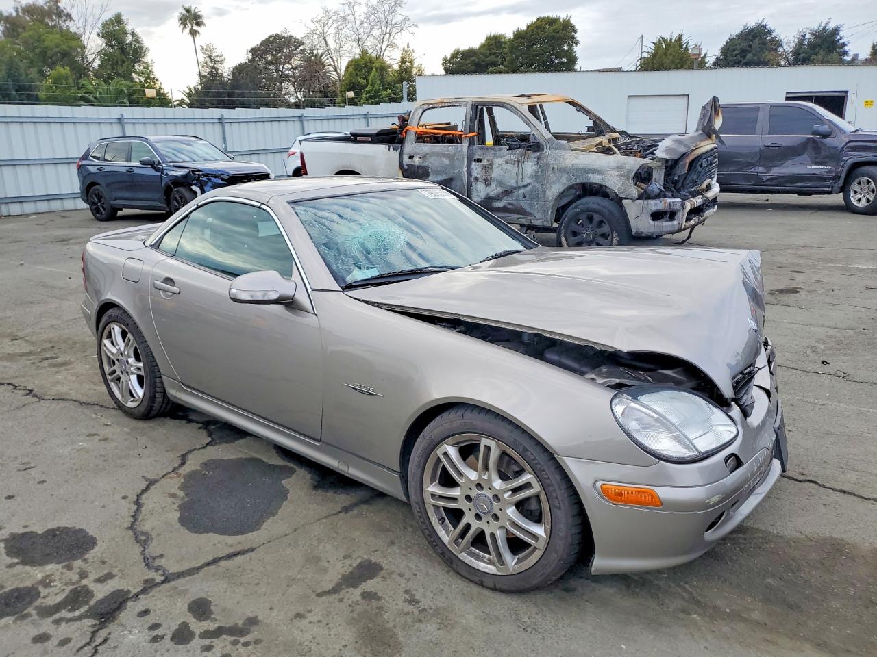 2004 Mercedes-benz Slk 320 Silver vin: WDBKK65F24F306377