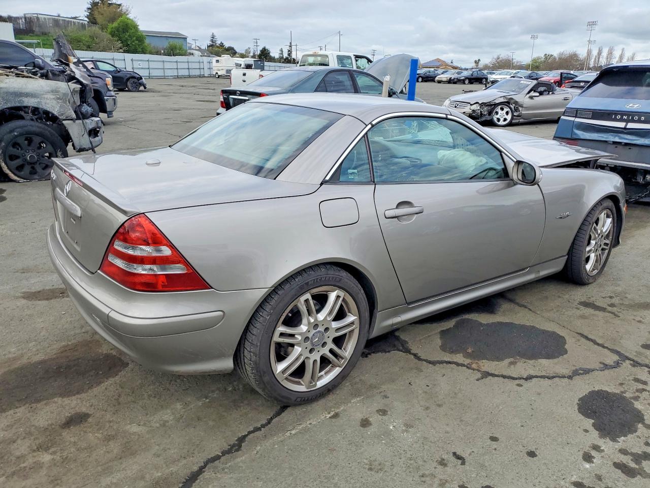 2004 Mercedes-benz Slk 320 Silver vin: WDBKK65F24F306377