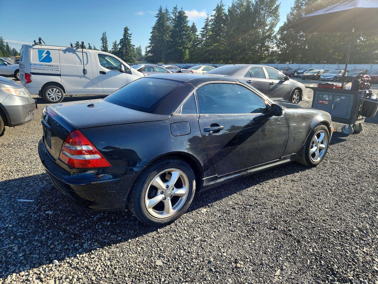 2001 Mercedes-benz Slk 320 Black vin: WDBKK65F31F209930
