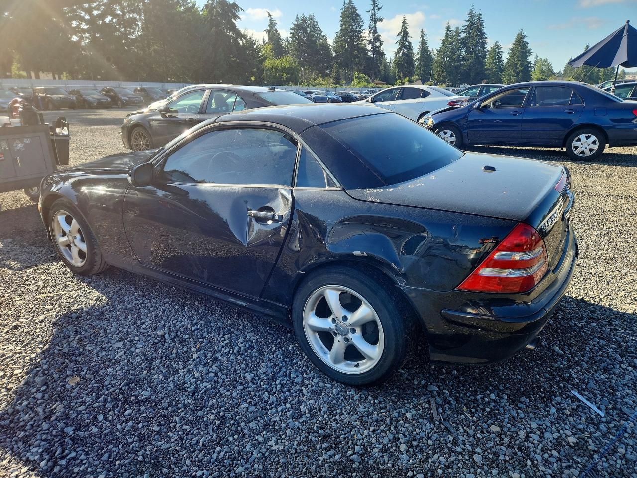 2001 Mercedes-benz Slk 320 Black vin: WDBKK65F31F209930
