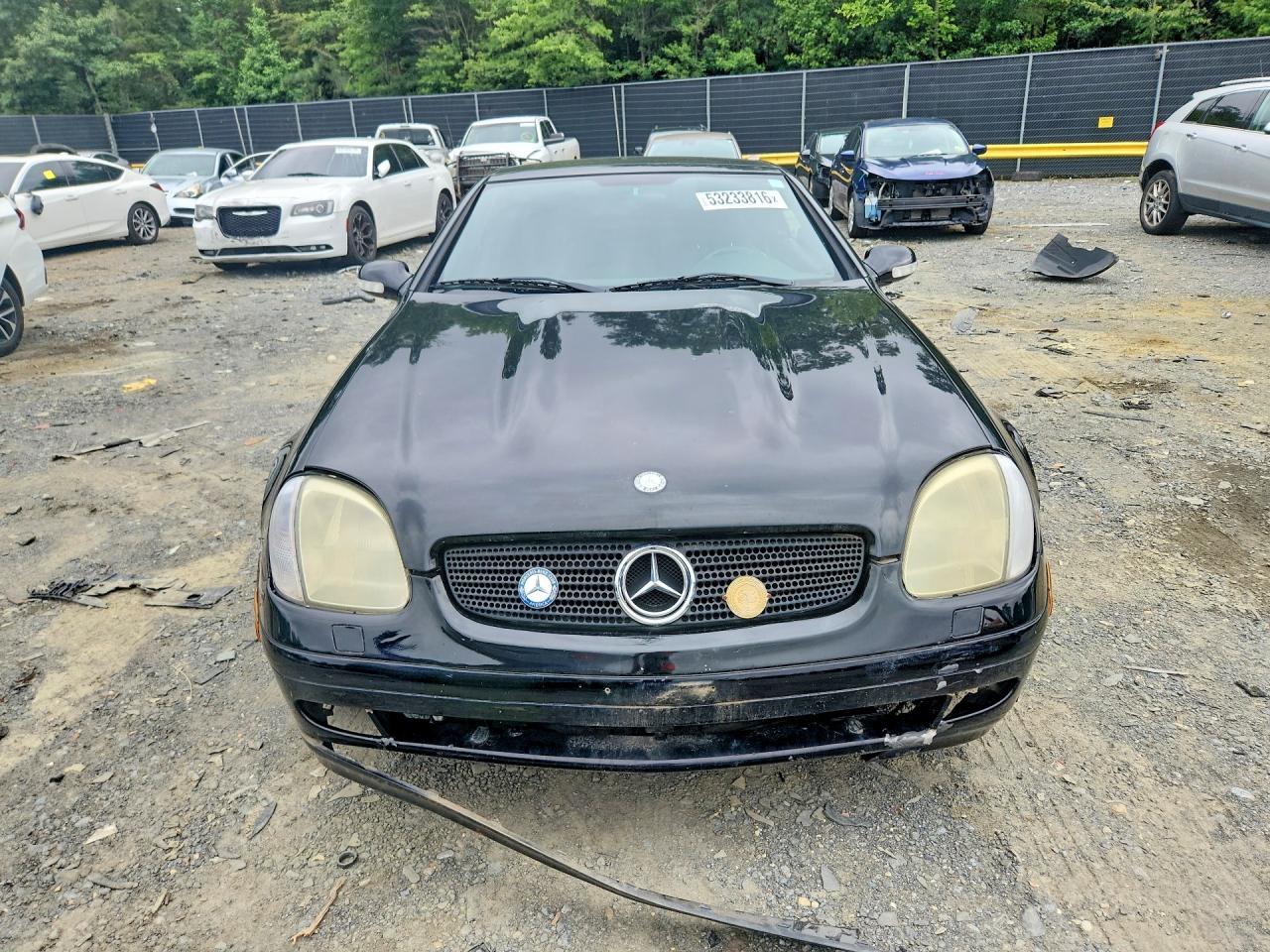 2002 Mercedes-benz Slk 320 Black vin: WDBKK65F32F242802