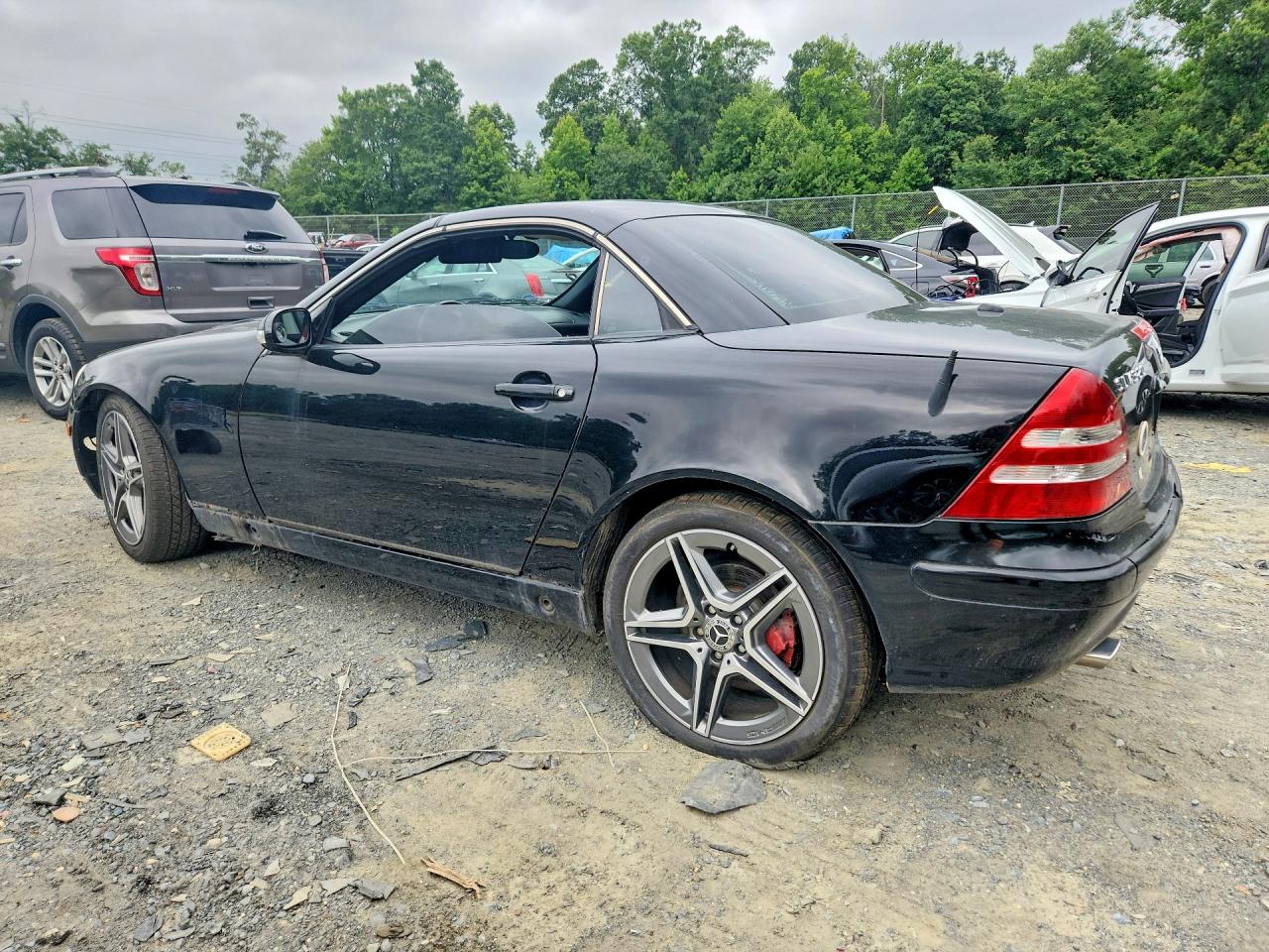 2002 Mercedes-benz Slk 320 Black vin: WDBKK65F32F242802