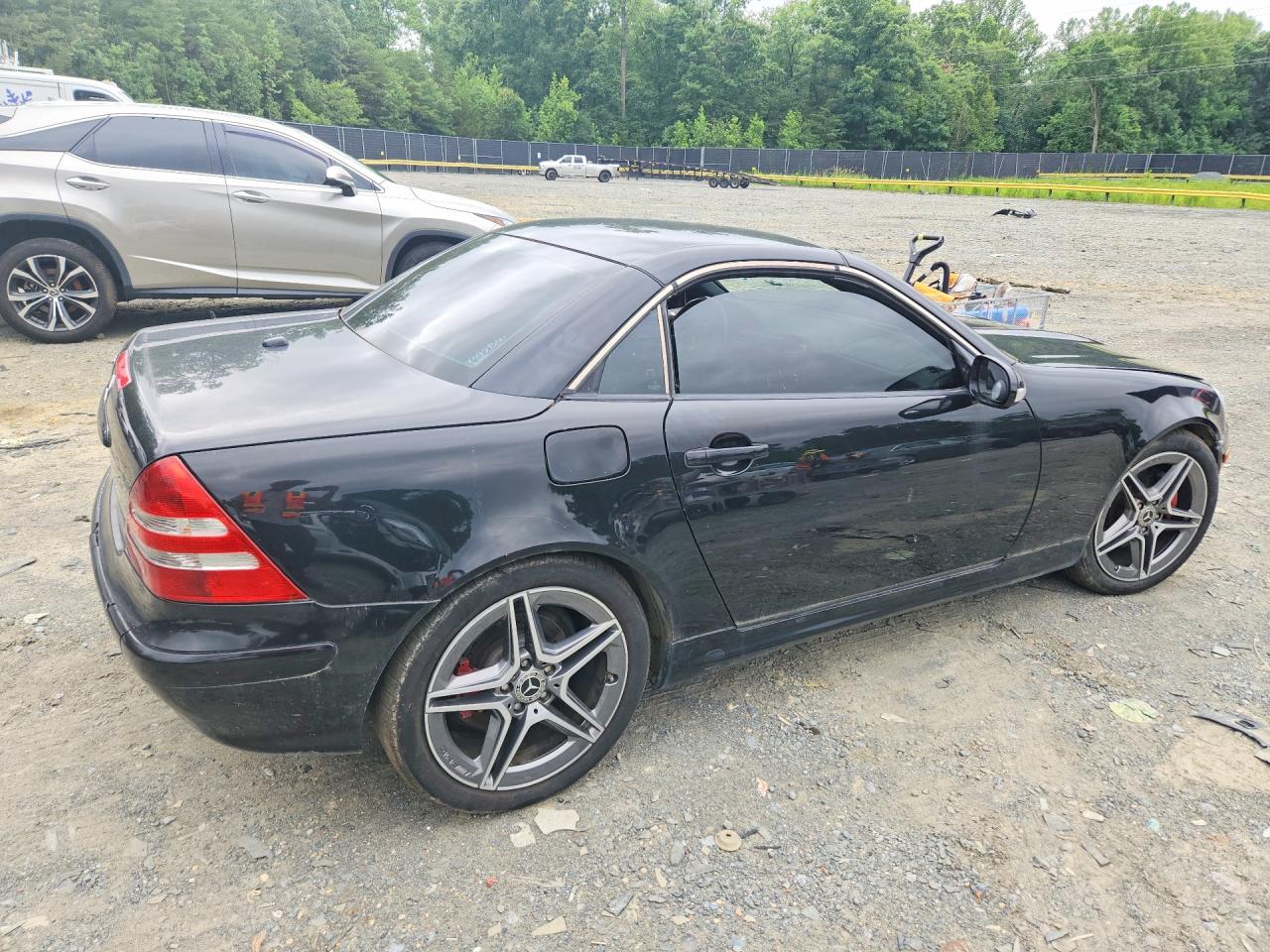 2002 Mercedes-benz Slk 320 Black vin: WDBKK65F32F242802