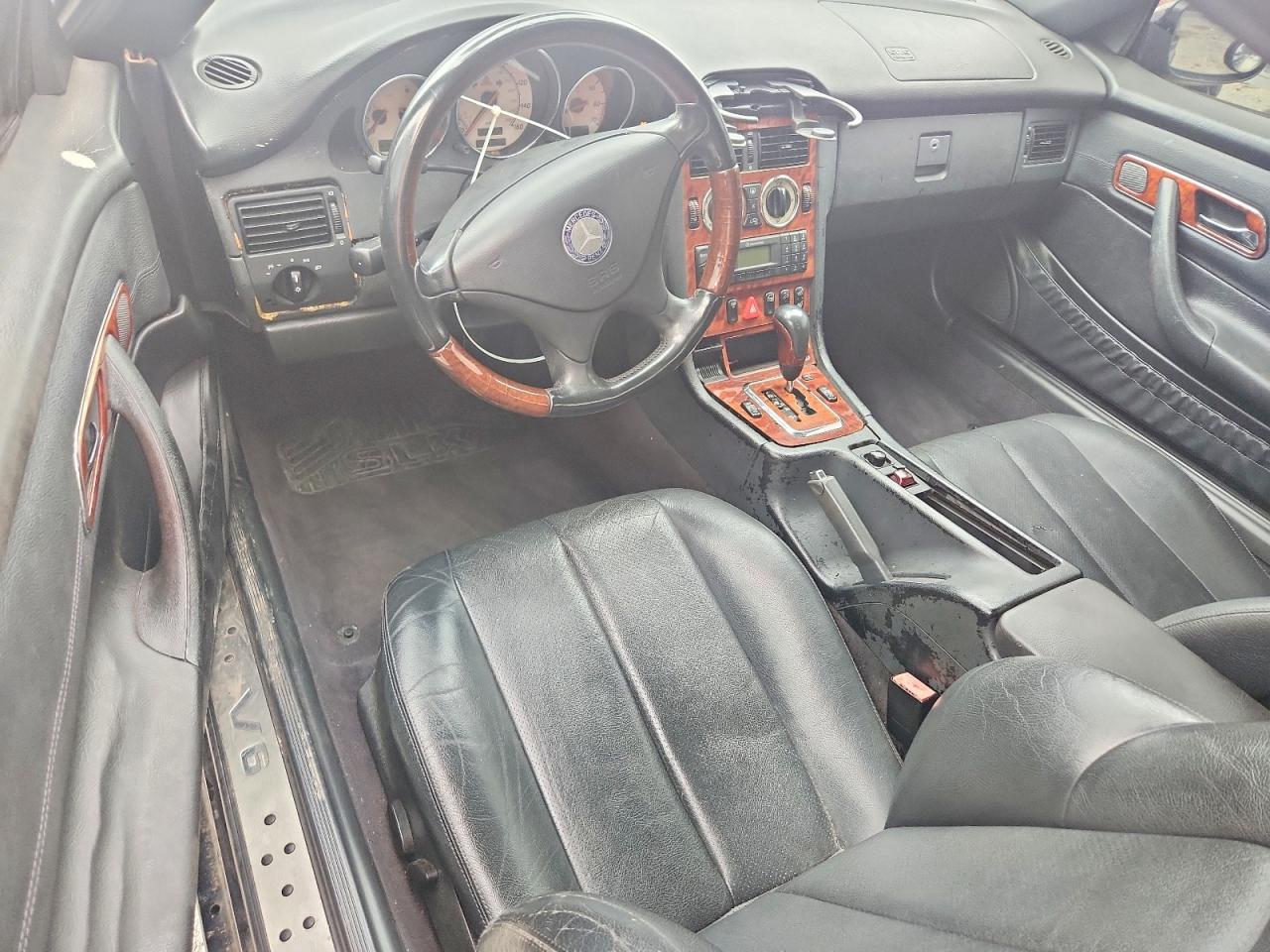 2002 Mercedes-benz Slk 320 Black vin: WDBKK65F32F242802