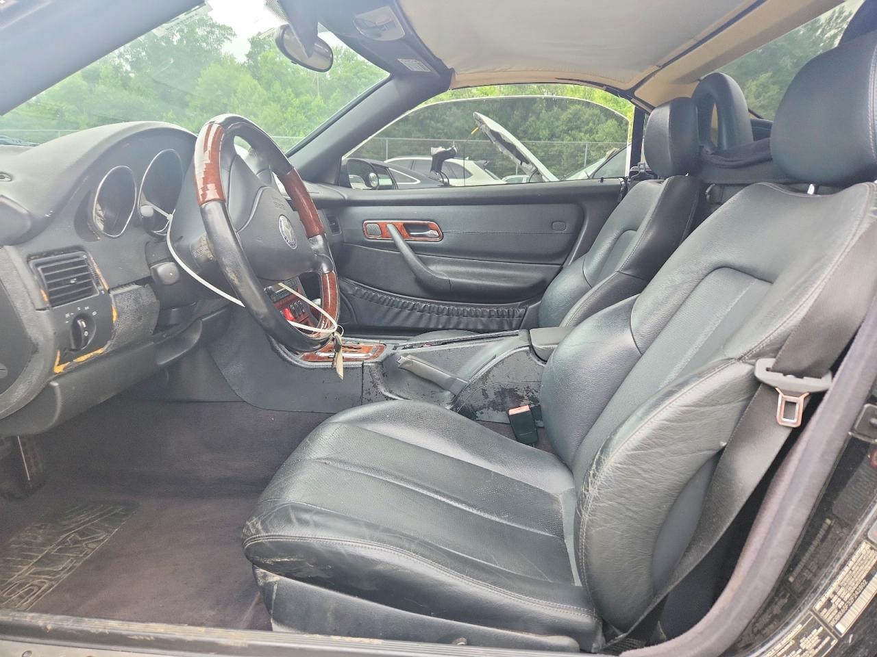 2002 Mercedes-benz Slk 320 Black vin: WDBKK65F32F242802