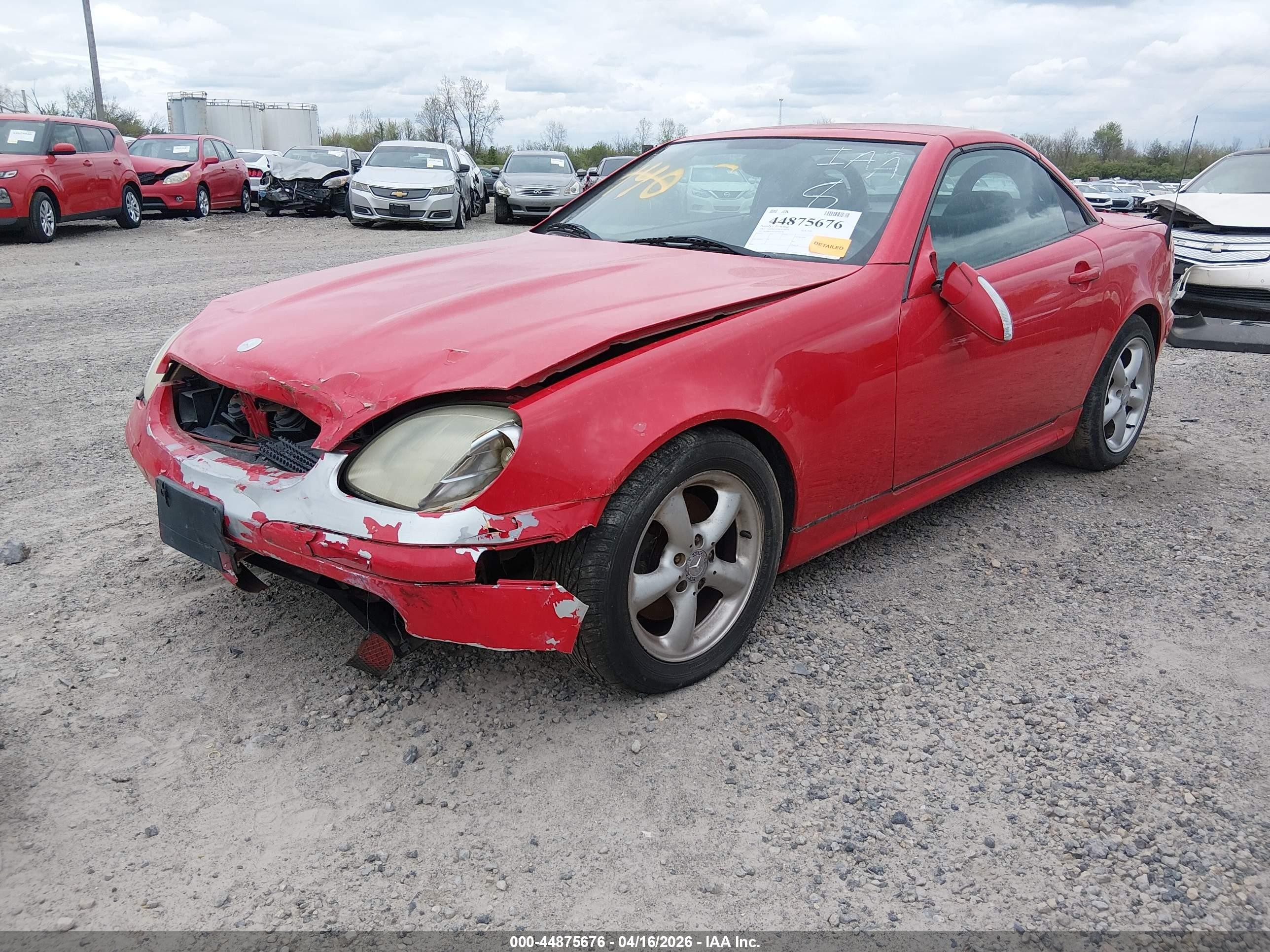 2002 Mercedes-benz Slk 320   Красный vin: WDBKK65F32F260149