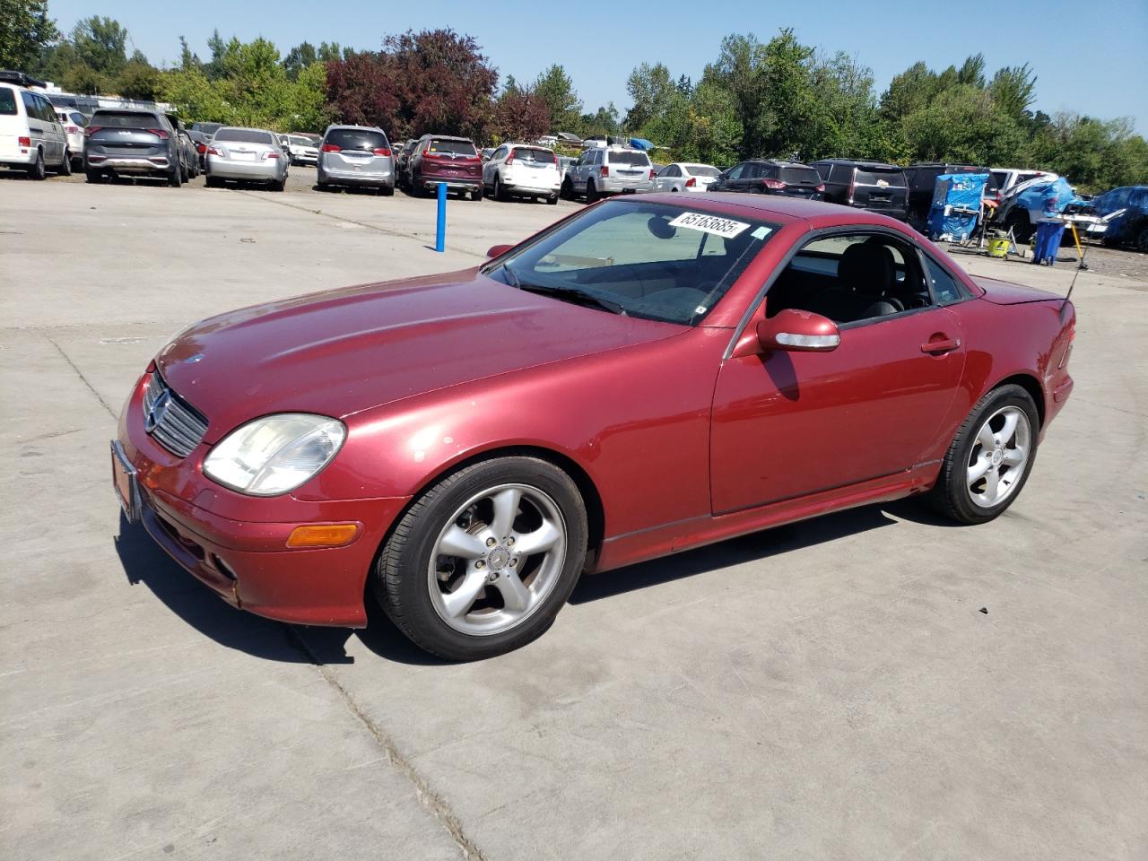 2001 Mercedes-benz Slk 320 Burgundy vin: WDBKK65F41F197285