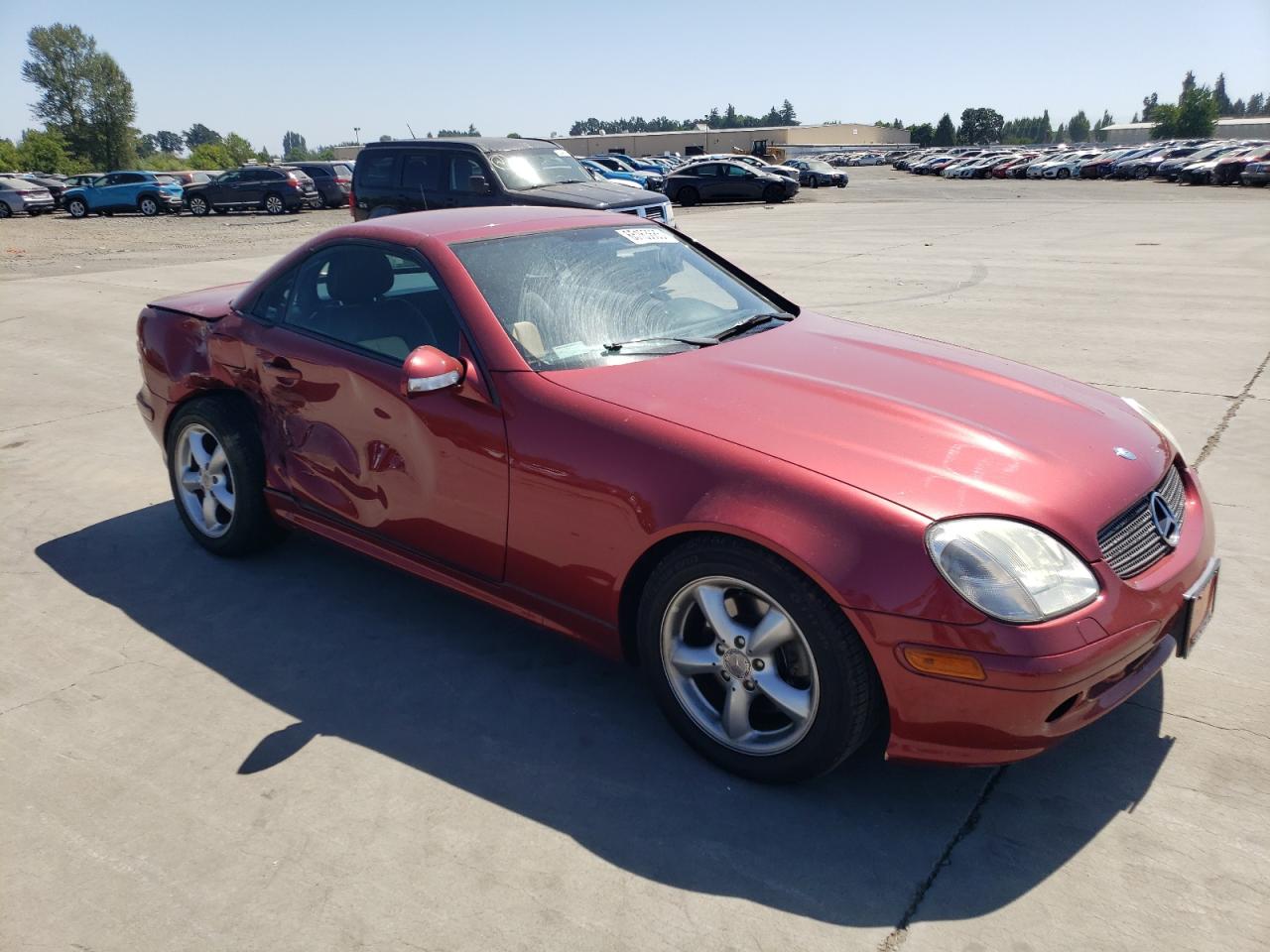 2001 Mercedes-benz Slk 320 Burgundy vin: WDBKK65F41F197285