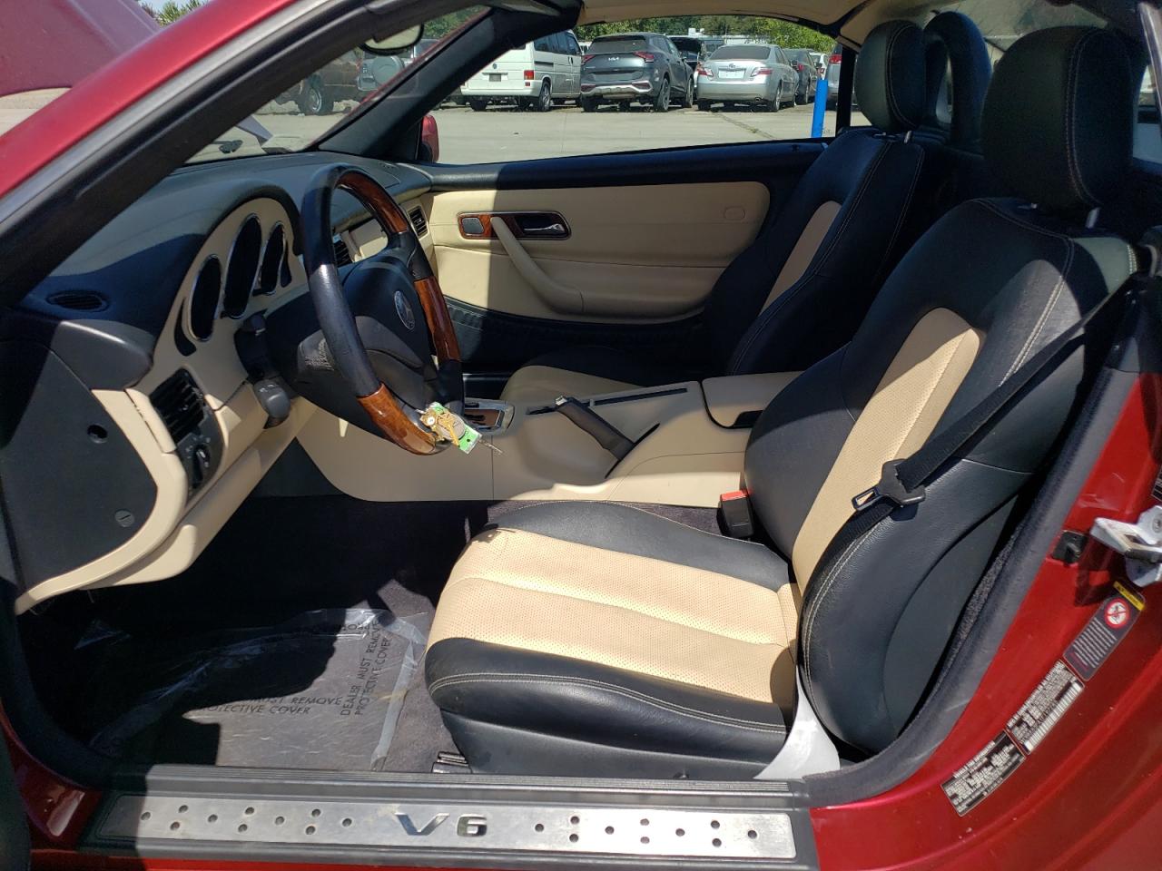 2001 Mercedes-benz Slk 320 Burgundy vin: WDBKK65F41F197285