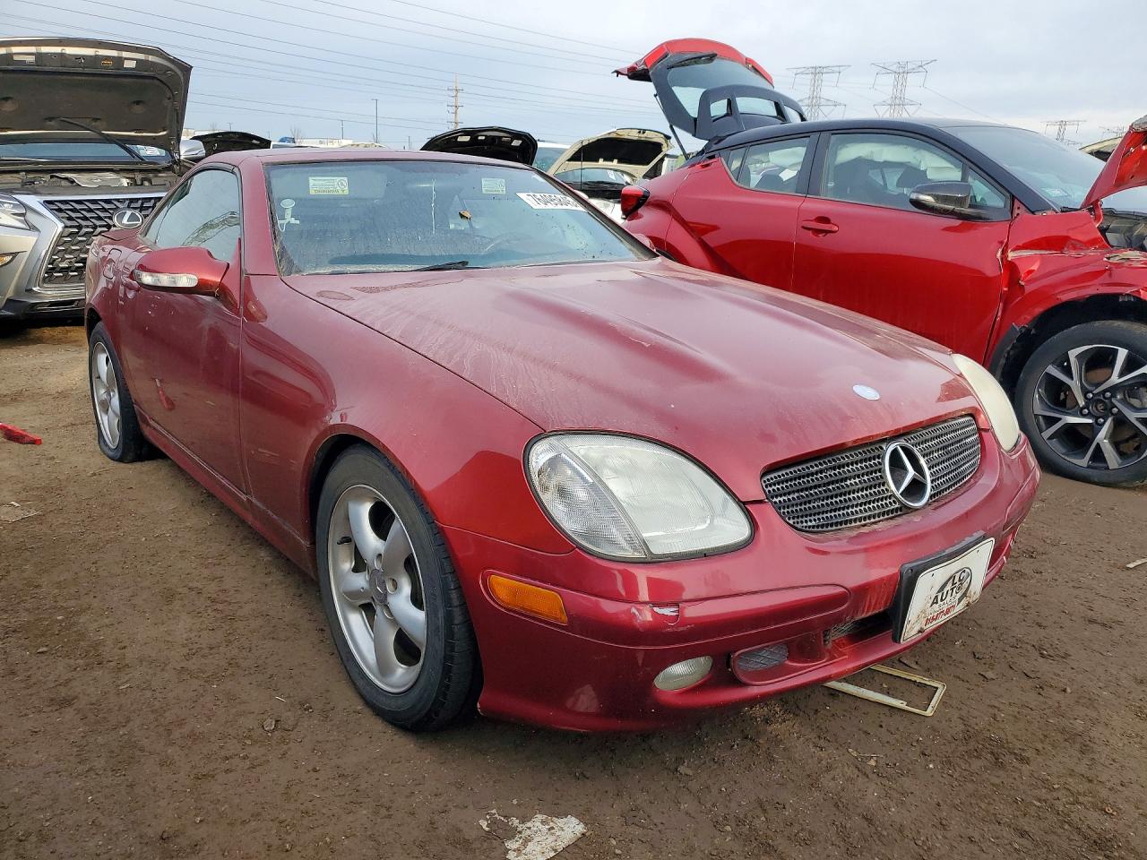 2001 Mercedes-benz Slk 320 Red vin: WDBKK65F41F211721