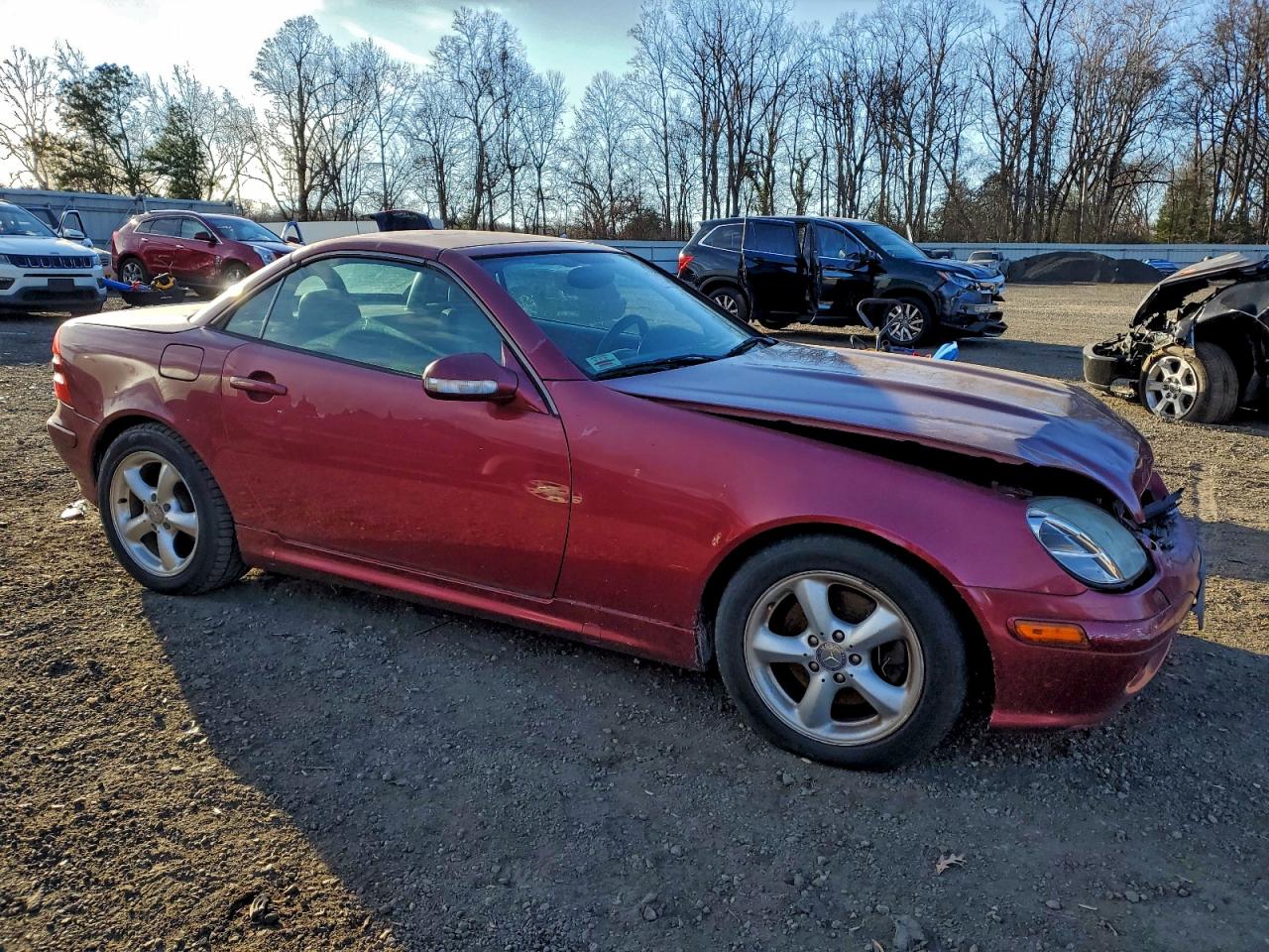 2001 Mercedes-benz Slk 320 Burgundy vin: WDBKK65F51F178437