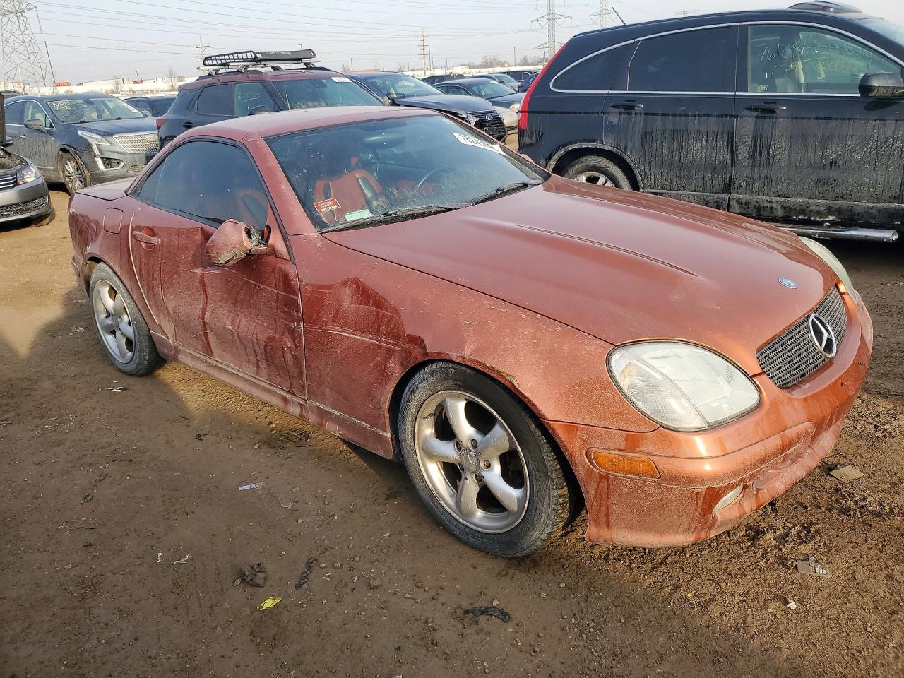 2001 Mercedes-benz Slk 320 Orange vin: WDBKK65F51F193357