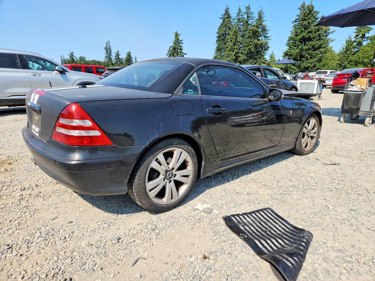 2001 Mercedes-benz Slk 320 Black vin: WDBKK65F51F225742