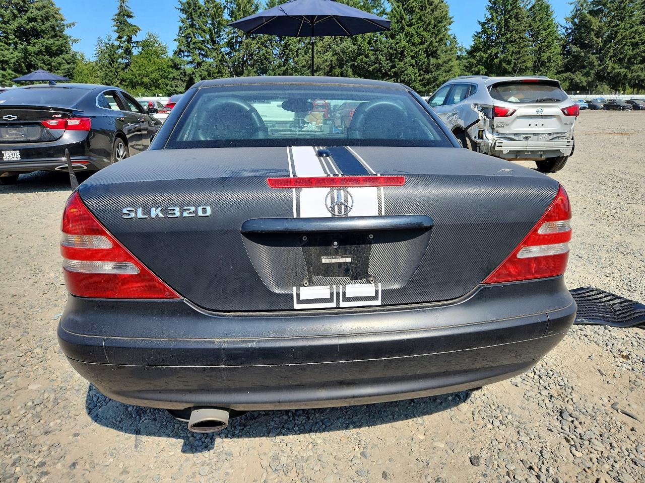 2001 Mercedes-benz Slk 320 Black vin: WDBKK65F51F225742