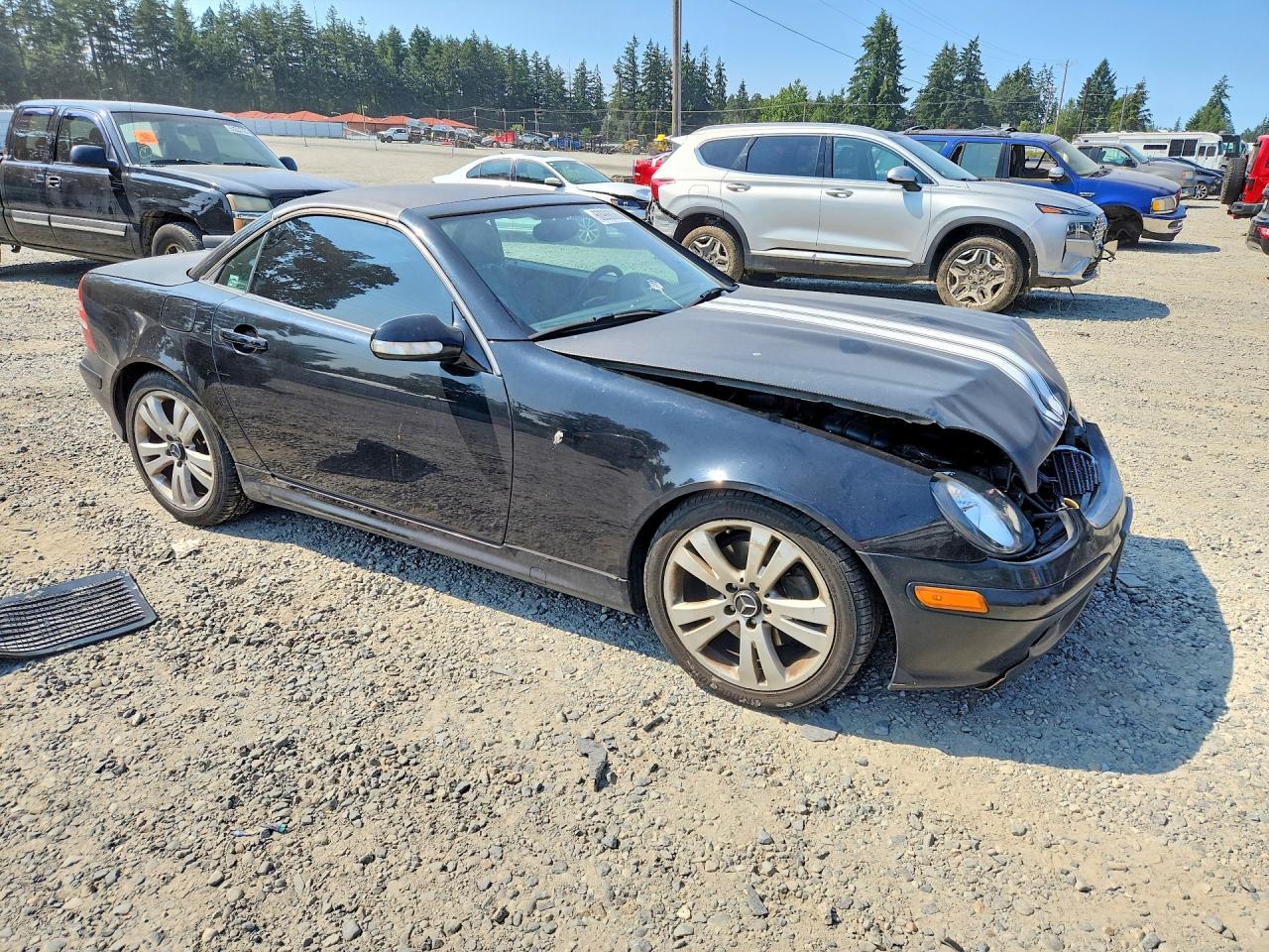 2001 Mercedes-benz Slk 320 Black vin: WDBKK65F51F225742