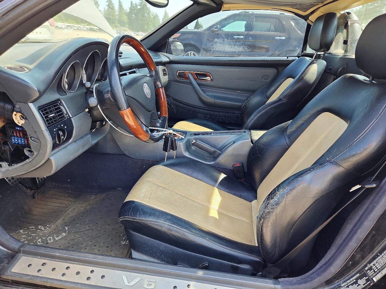 2001 Mercedes-benz Slk 320 Black vin: WDBKK65F51F225742