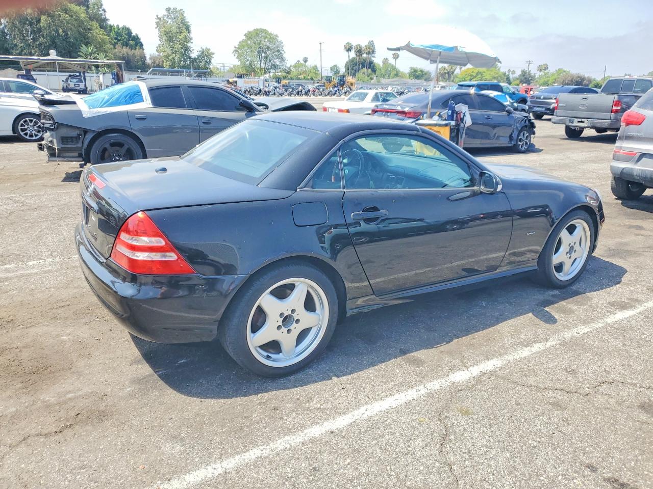 2001 Mercedes-benz Slk 320 Black vin: WDBKK65F51F227765
