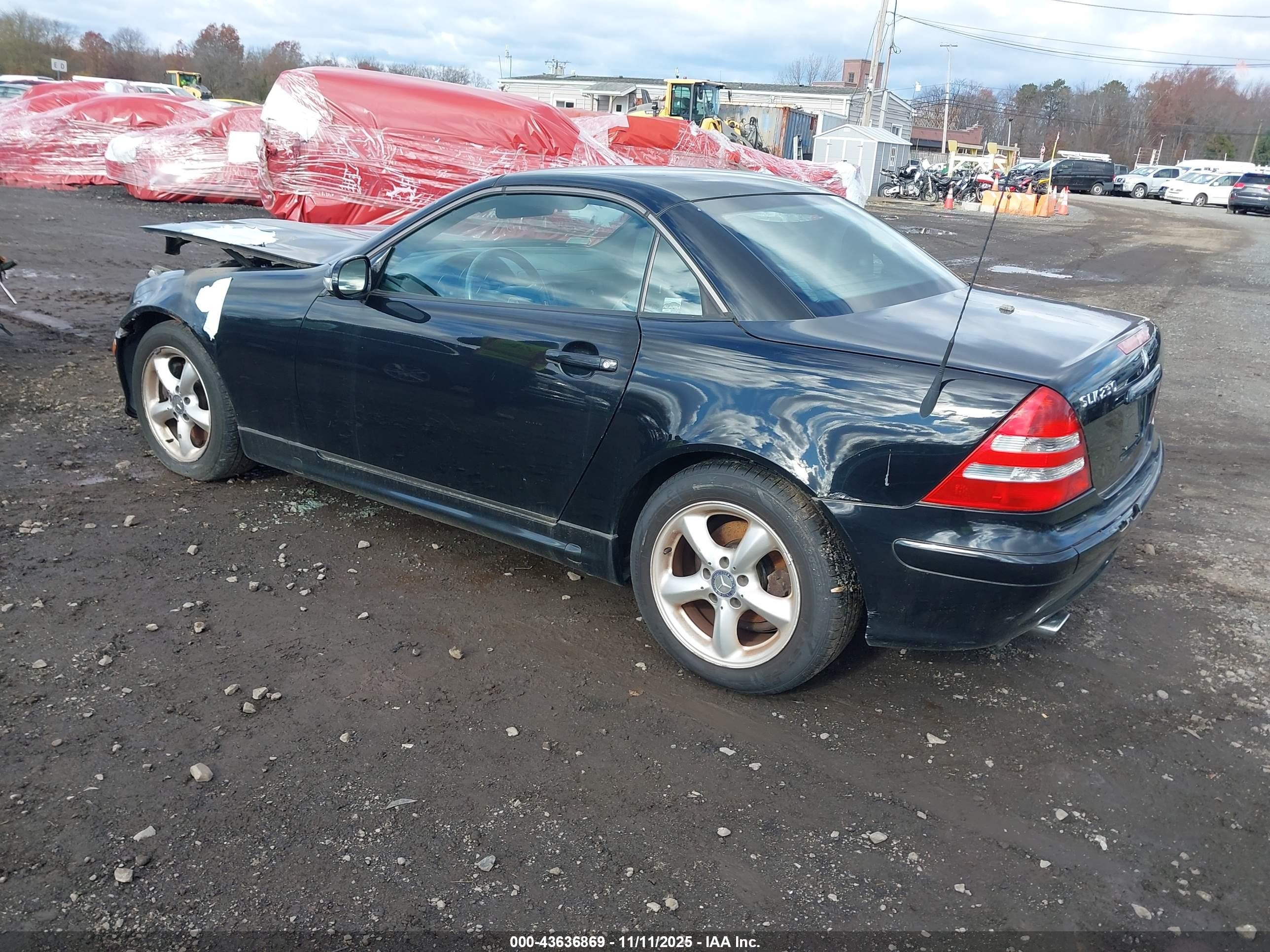 2001 Mercedes-benz Slk 320   Black vin: WDBKK65F61F222865