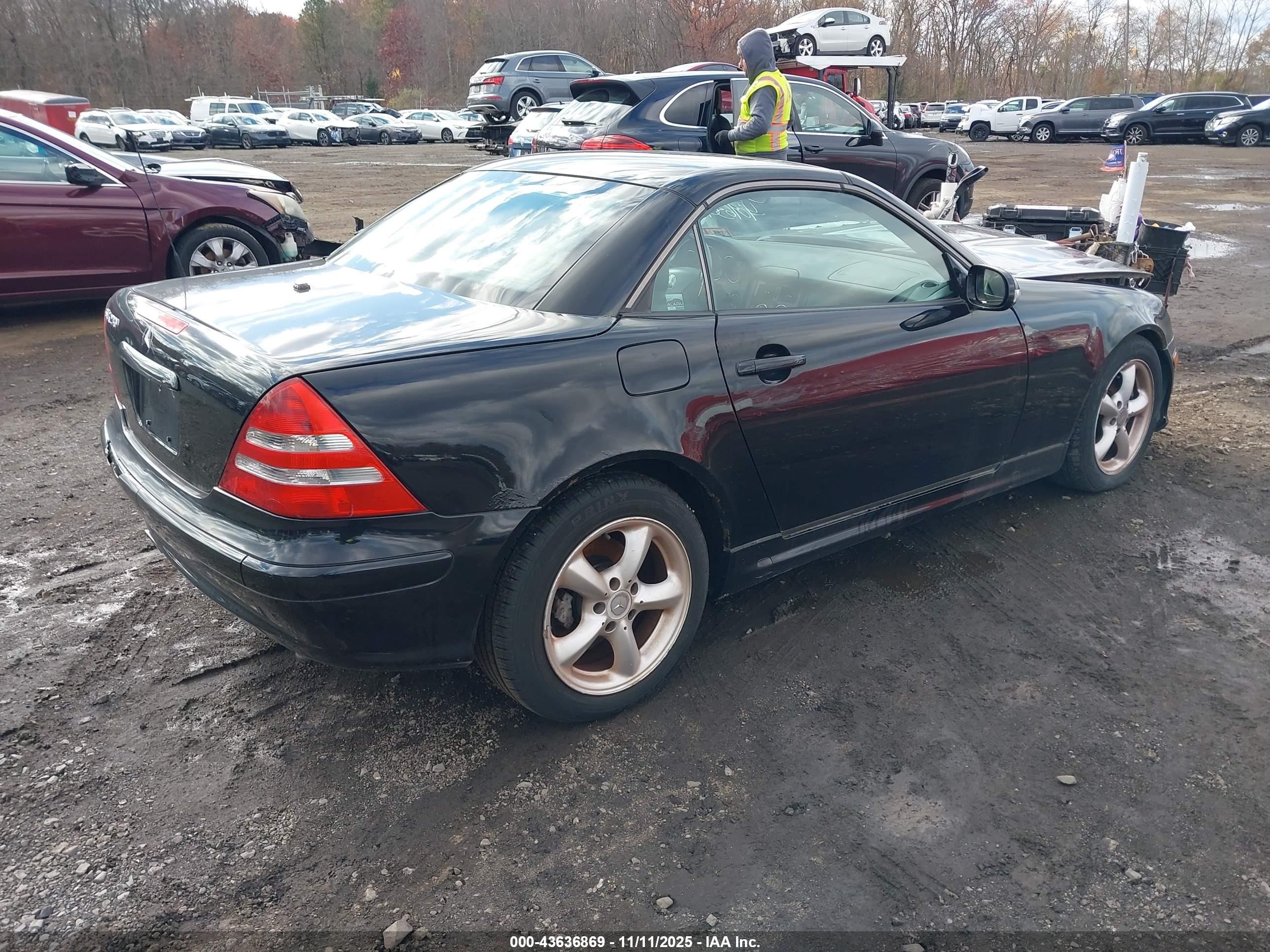 2001 Mercedes-benz Slk 320   Black vin: WDBKK65F61F222865
